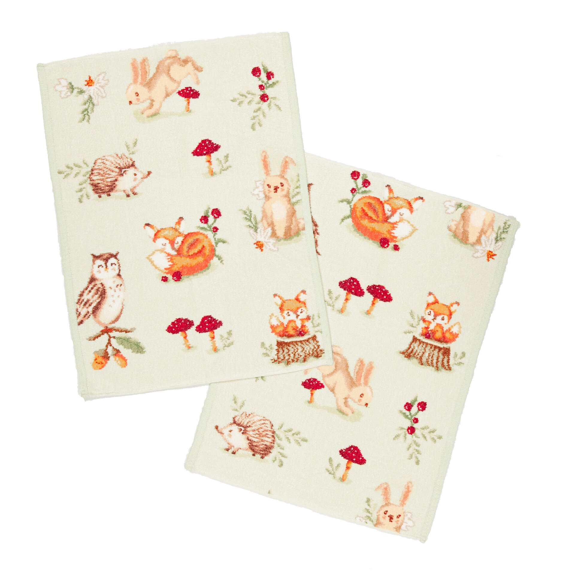 Kinderhandtuch mit Waldtieren – Luxuriöses FEILER Handtuch der Kollektion FOREST TALES LEGEWARE aus Original FEILER-Chenille, Made in Germany.