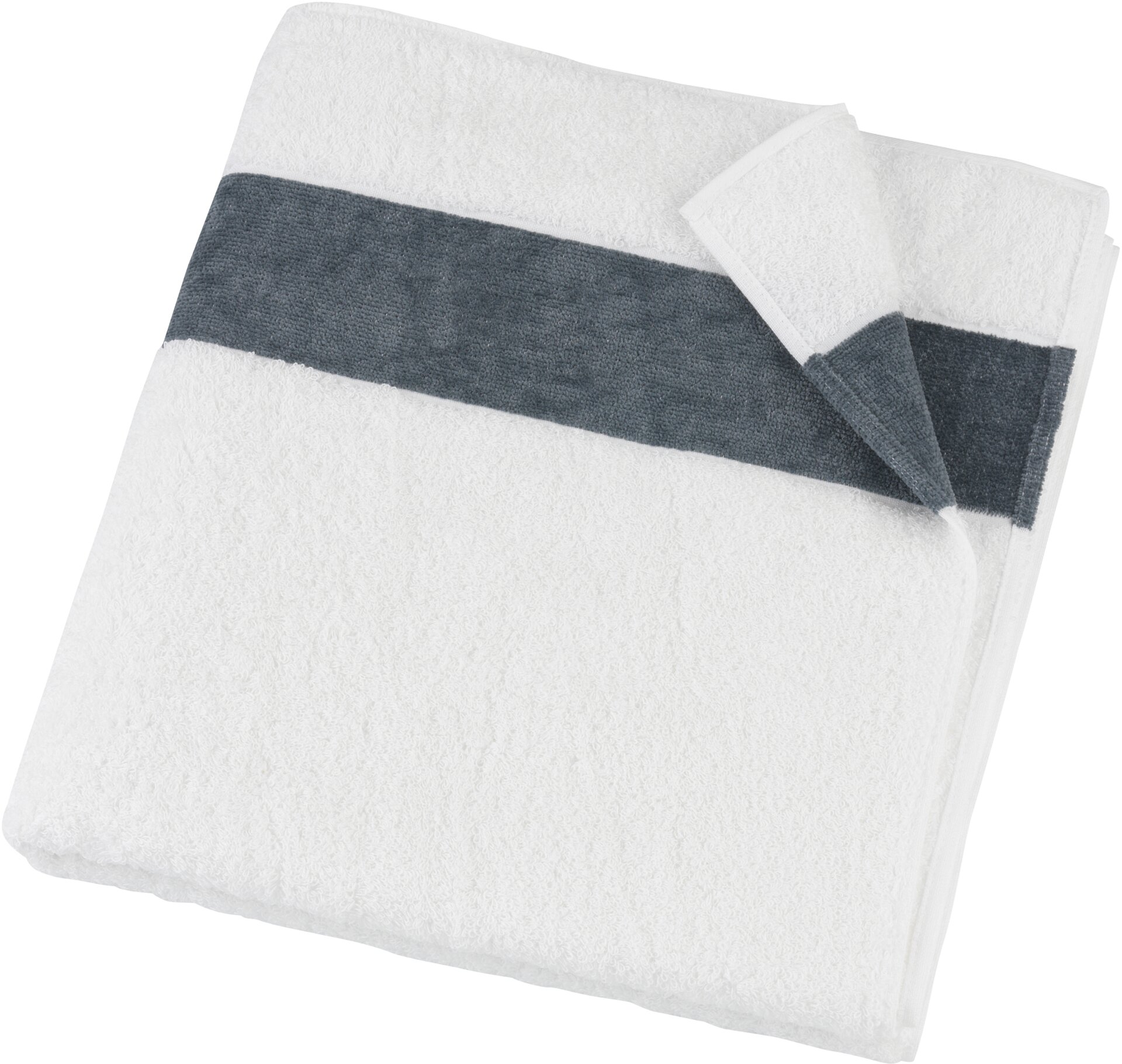 EXCLUSIV Duschtuch 68 x 150  cm Frottier grau – Luxuriöses FEILER Duschtuch in der Größe 68 × 150  cm aus Frottier mit Original FEILER-Chenille-Bordüre, Made in Germany.