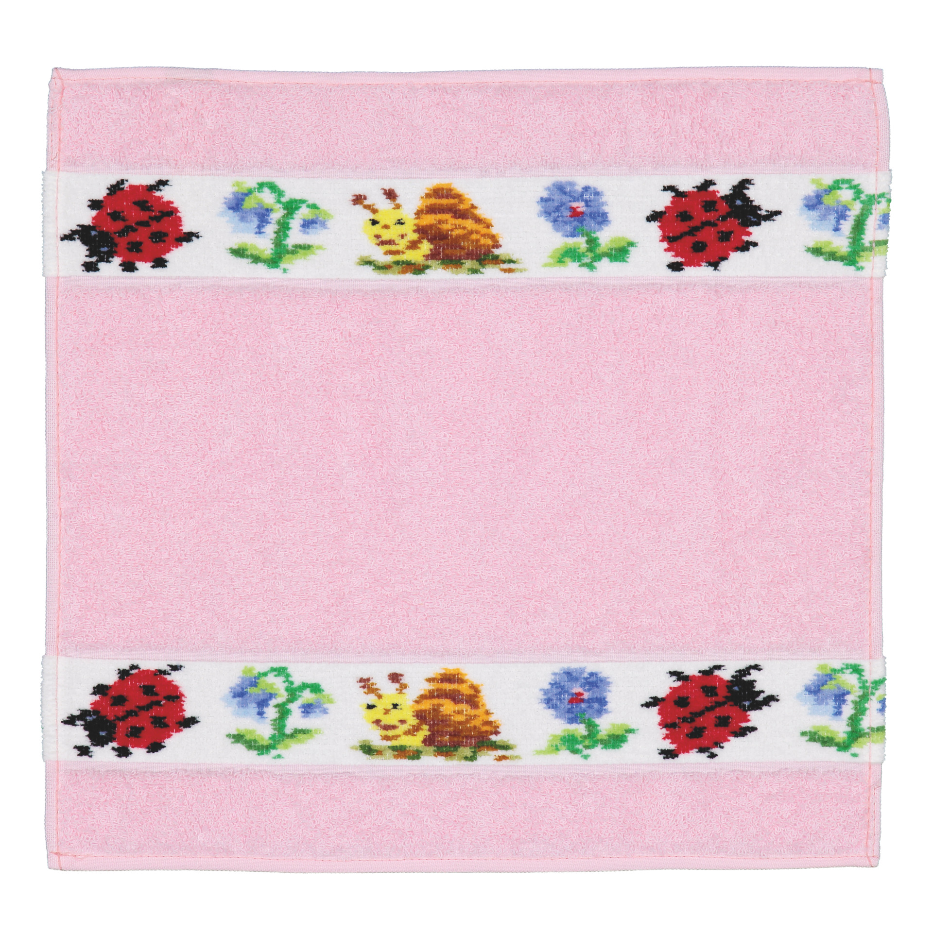 PAULI Frottier Gesichtstuch 30 × 30 cm rosa – Luxuriöses FEILER Gesichtstuch aus Frottier mit Original FEILER-Chenille-Bordüre, Made in Germany.