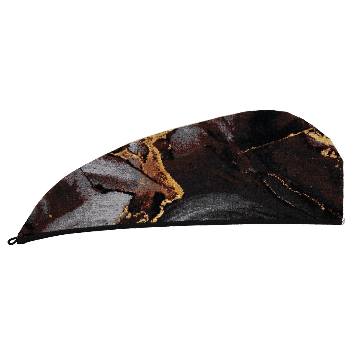 GOLDEN Chenille Handtuch-Turban one size – Luxuriöser FEILER Handtuch-Turban als Rückansicht aus Original FEILER-Chenille, Made in Germany.