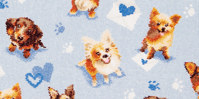 Souvenir-Motiv der FEILER WITH LOVE AND PAWS Kollektion.