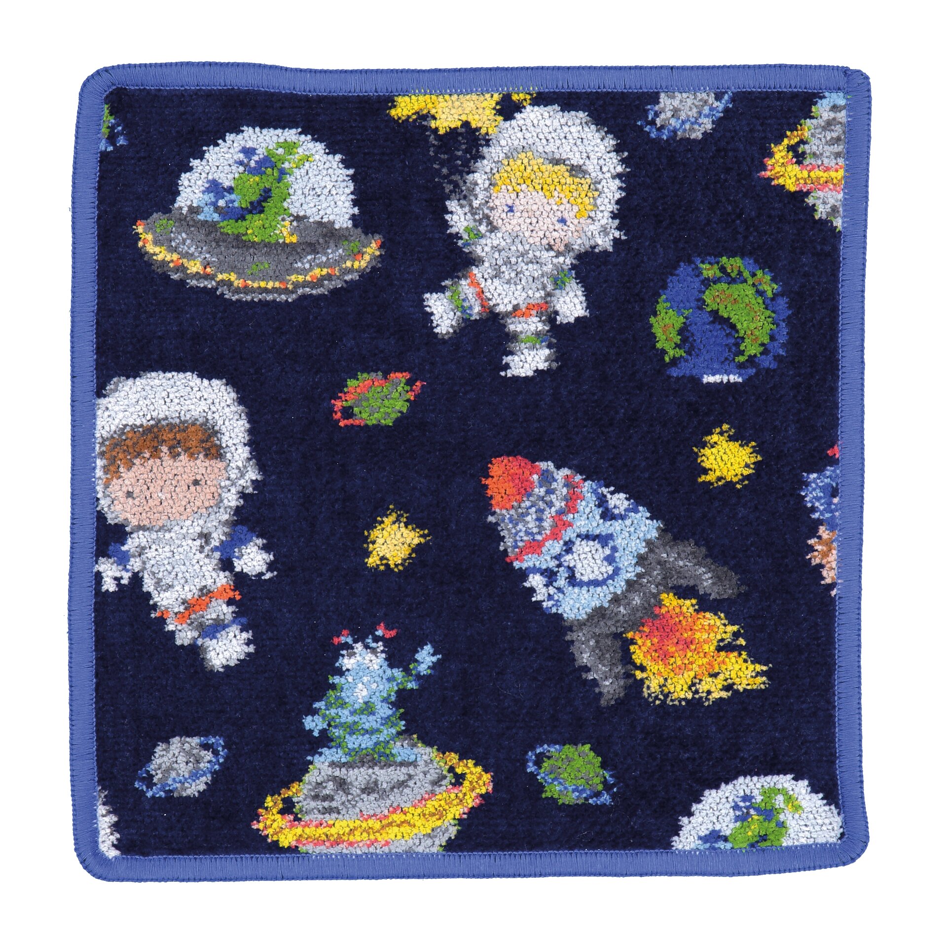 GALAXY Chenille Gesichtstuch 25 × 25 cm Blau – Luxuriöses FEILER Gesichtstuch aus Original FEILER-Chenille, Made in Germany.