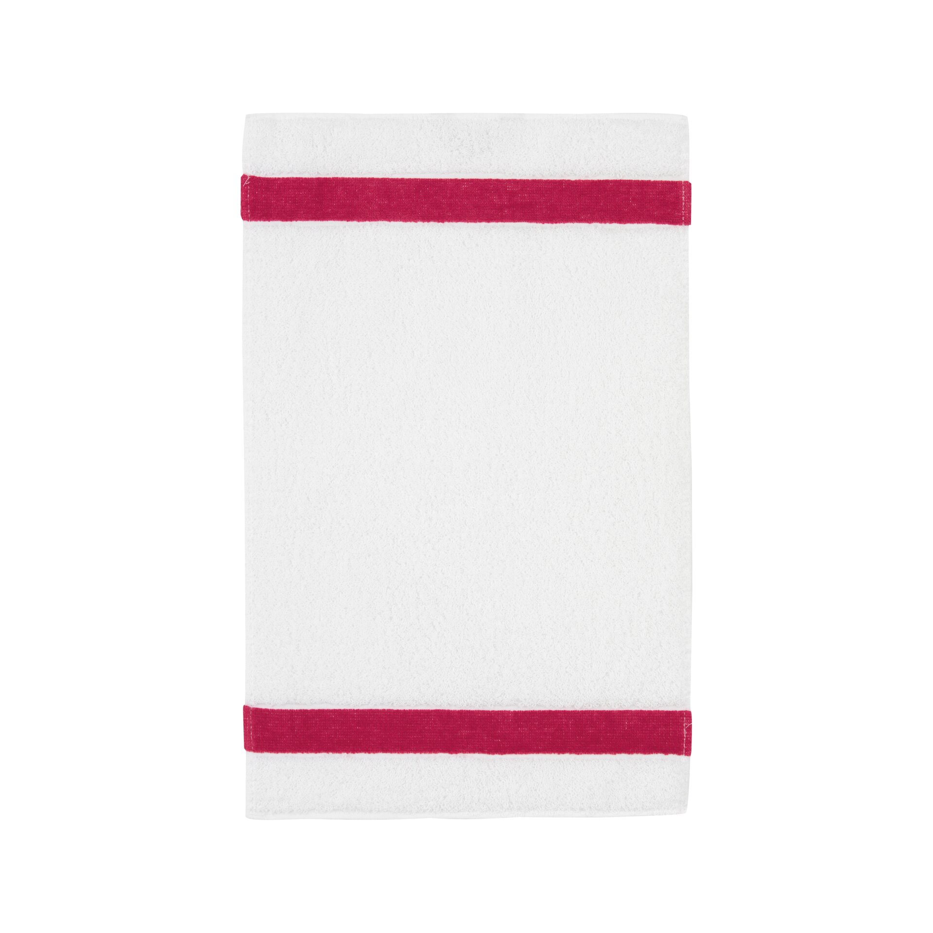EXCLUSIV Gästehandtuch 30 x 50 cm Frottier kirsche – Luxuriöses FEILER Handtuch in Kirschrot in der Größe 30 × 50 cm aus Frottier mit Original FEILER-Chenille-Bordüre, Made in Germany.