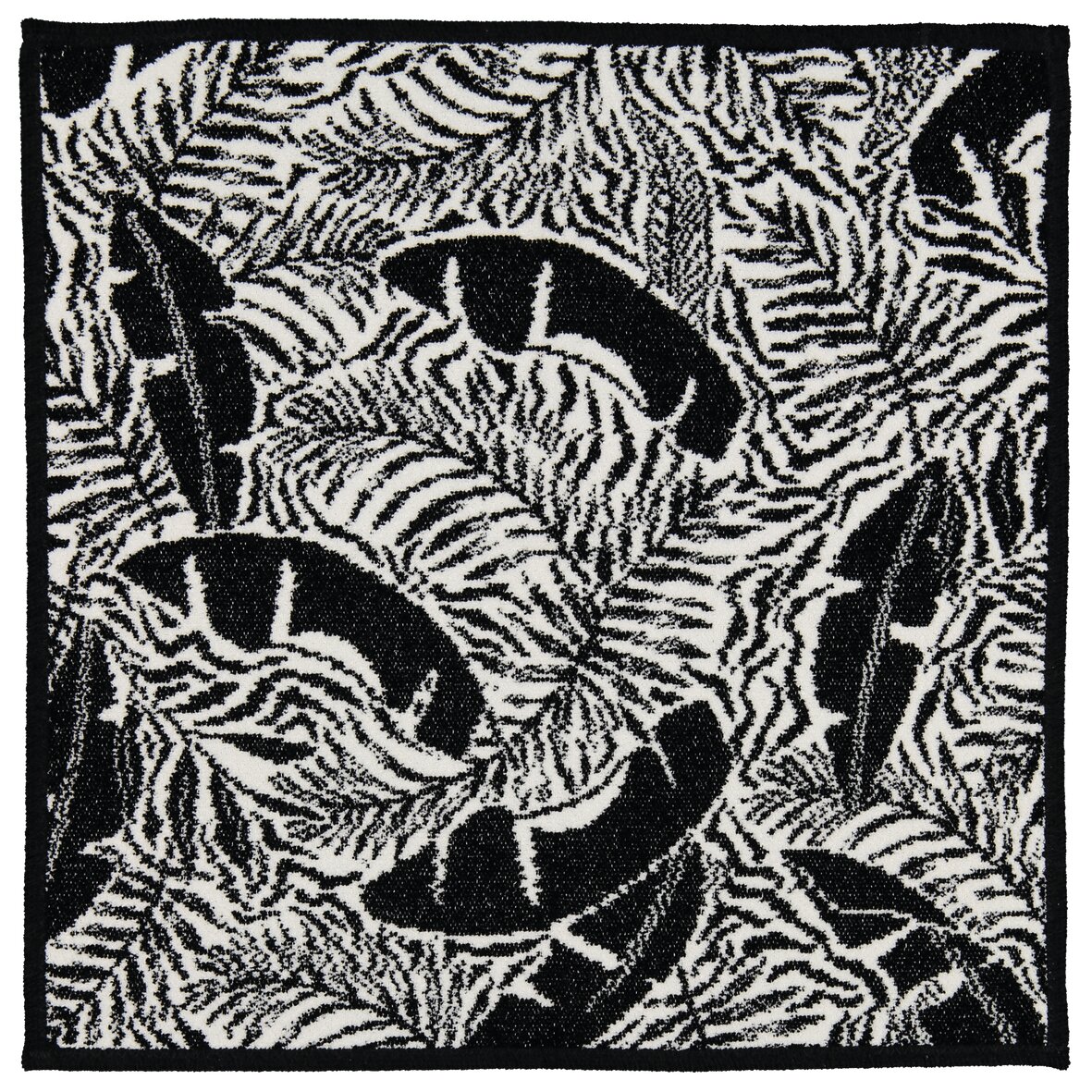 JUNGLE Chenille Gesichshandtuch 50 × 50 cm – Luxuriöses FEILER Handtuch aus Original FEILER-Chenille, Made in Germany.