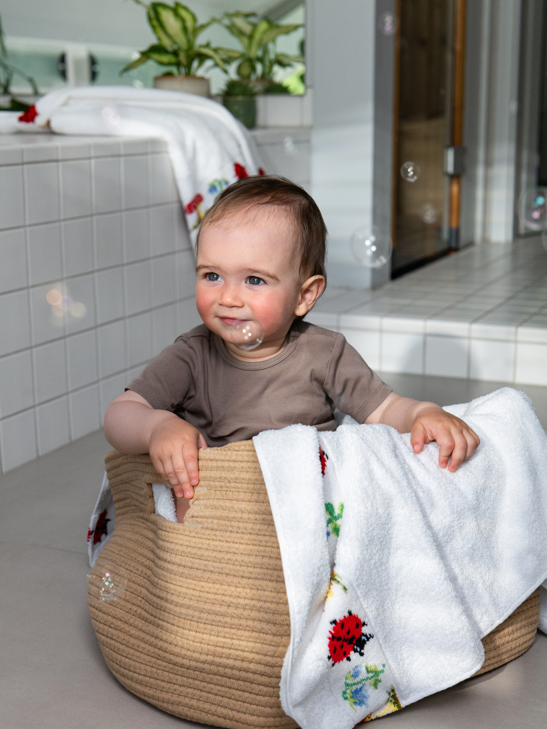 PAULI Baby-Handtuch 50 x 80 cm Frottier weiß