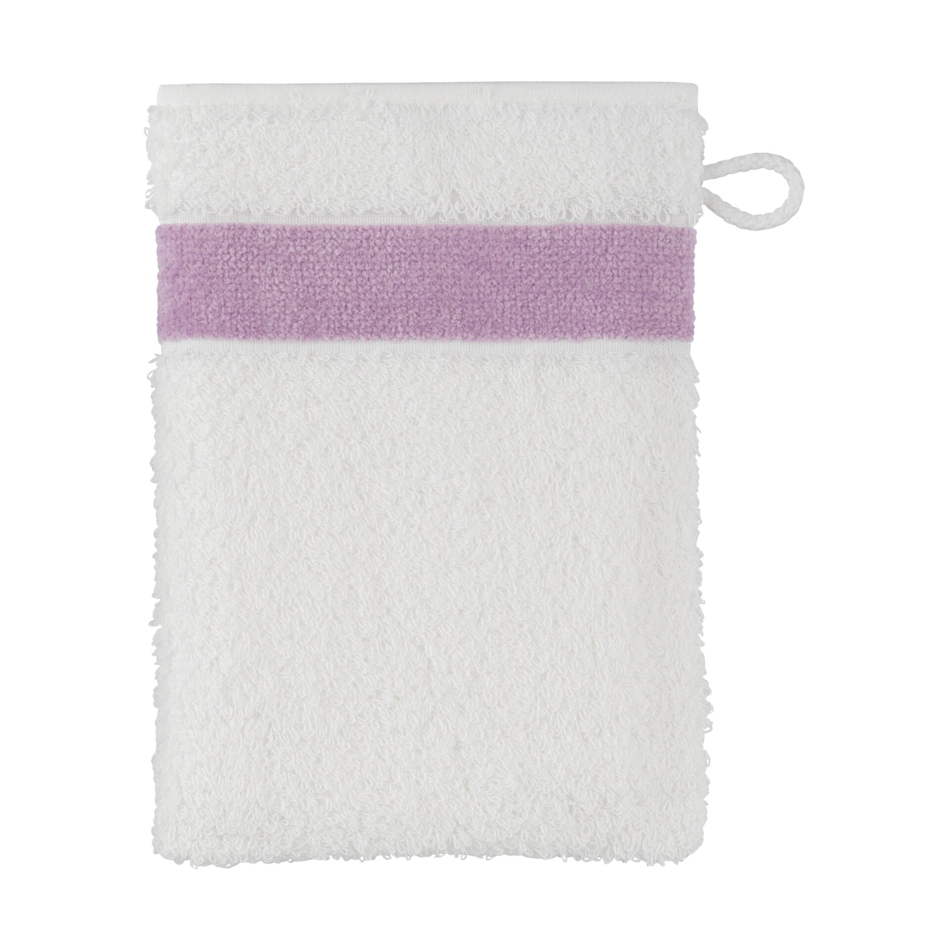 EXCLUSIV Waschhandschuh 15 x 20 cm Frottier zartflieder – Luxuriöser FEILER Waschhandschuh in der Größe 15 × 20 cm aus Frottier mit Original FEILER-Chenille-Bordüre, Made in Germany.