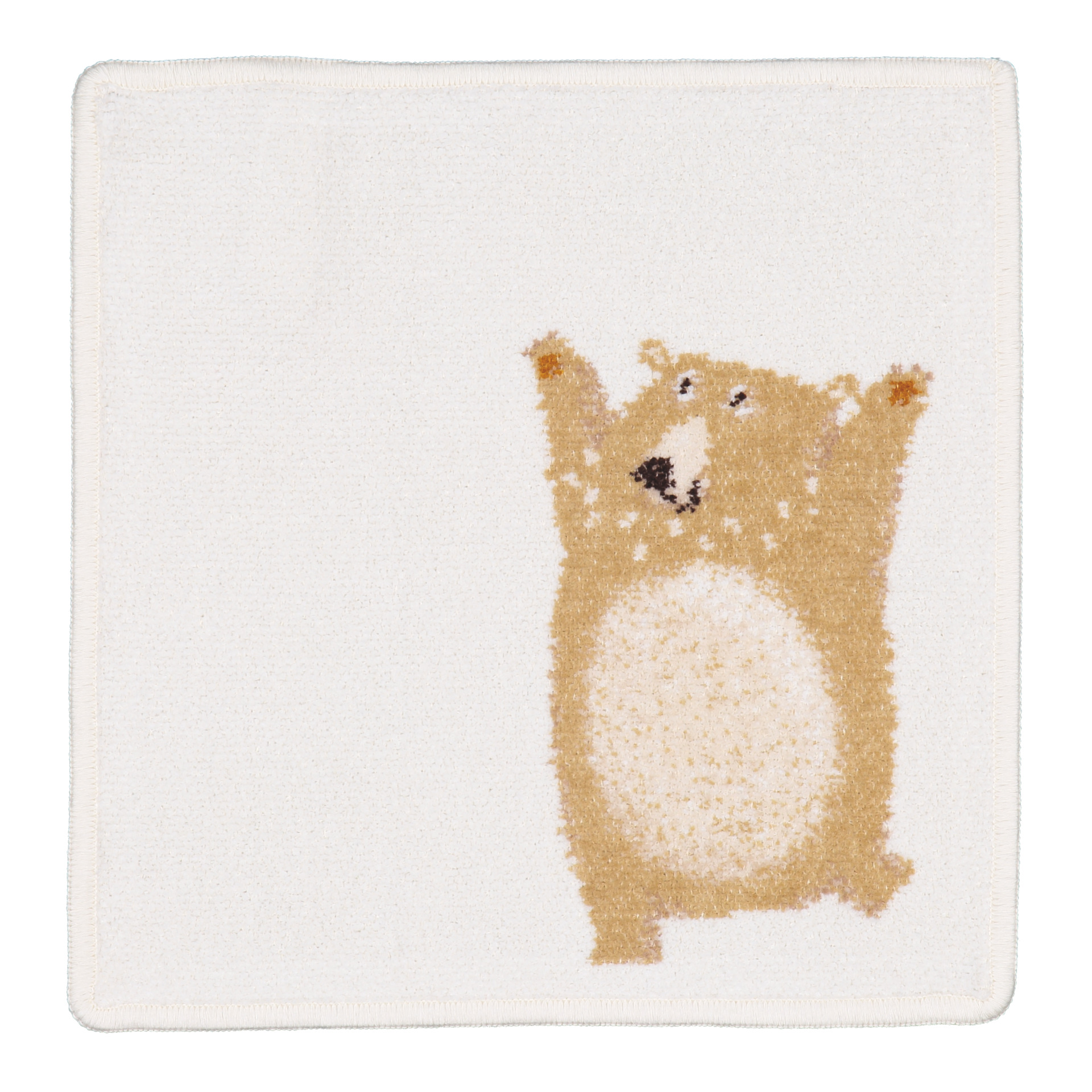 Exclusive FEILER face cloth BEN, Beige, 25 x 25 cm, made from Original FEILER chenille, Made in Germany.