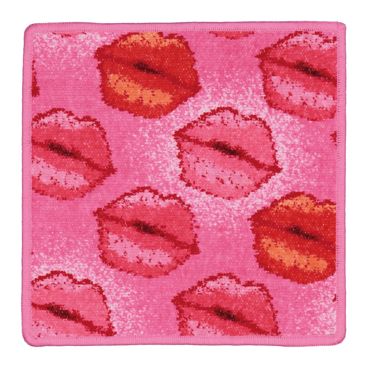 KISS Chenille Beautytuch 25 × 25 cm Cerise – Luxuriöses FEILER Handtuch aus Original FEILER-Chenille, Made in Germany.