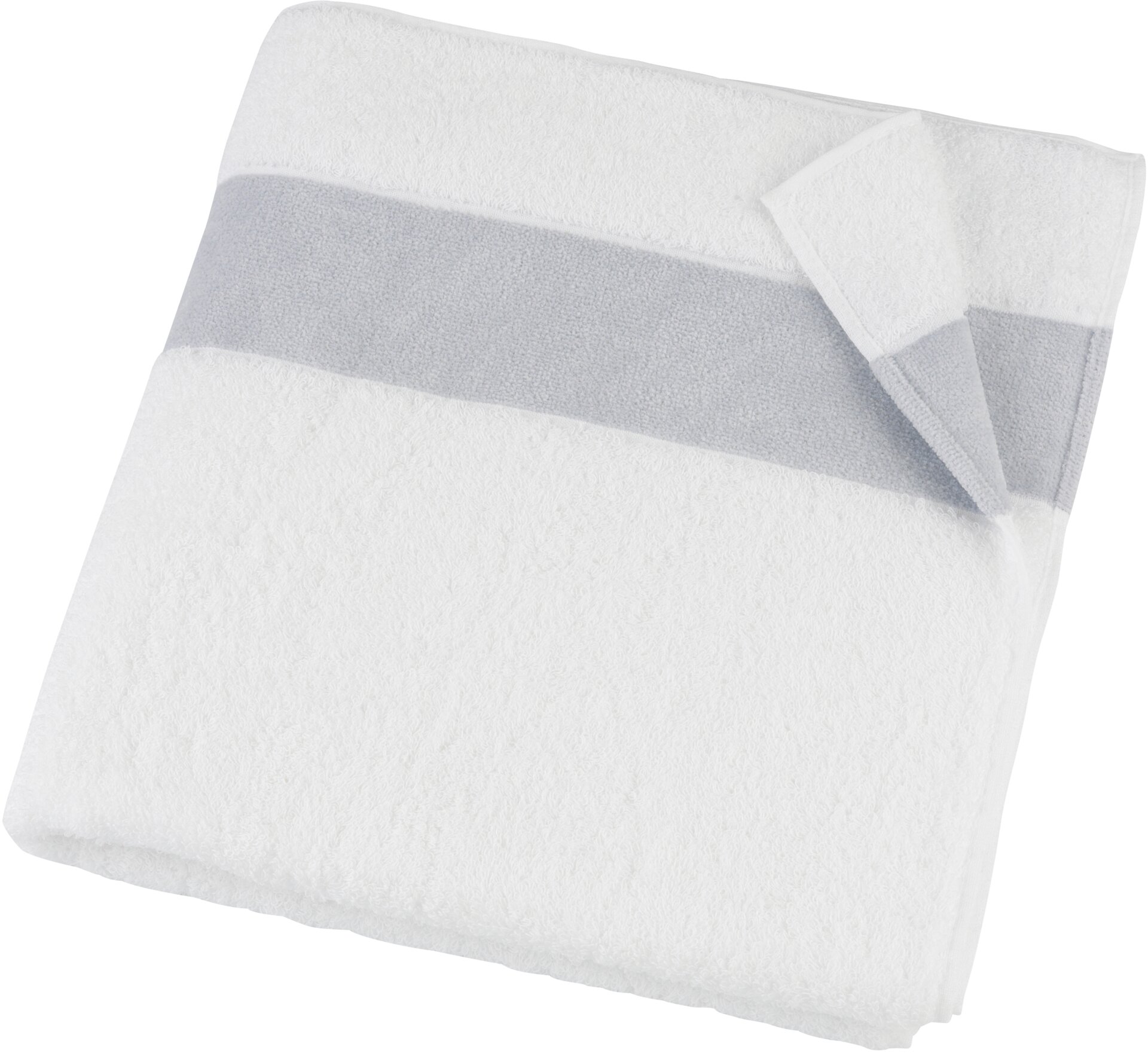 EXCLUSIV Duschtuch 68 x 150  cm Frottier silber – Luxuriöses FEILER Duschtuch in der Größe 68 × 150  cm aus Frottier mit Original FEILER-Chenille-Bordüre, Made in Germany.