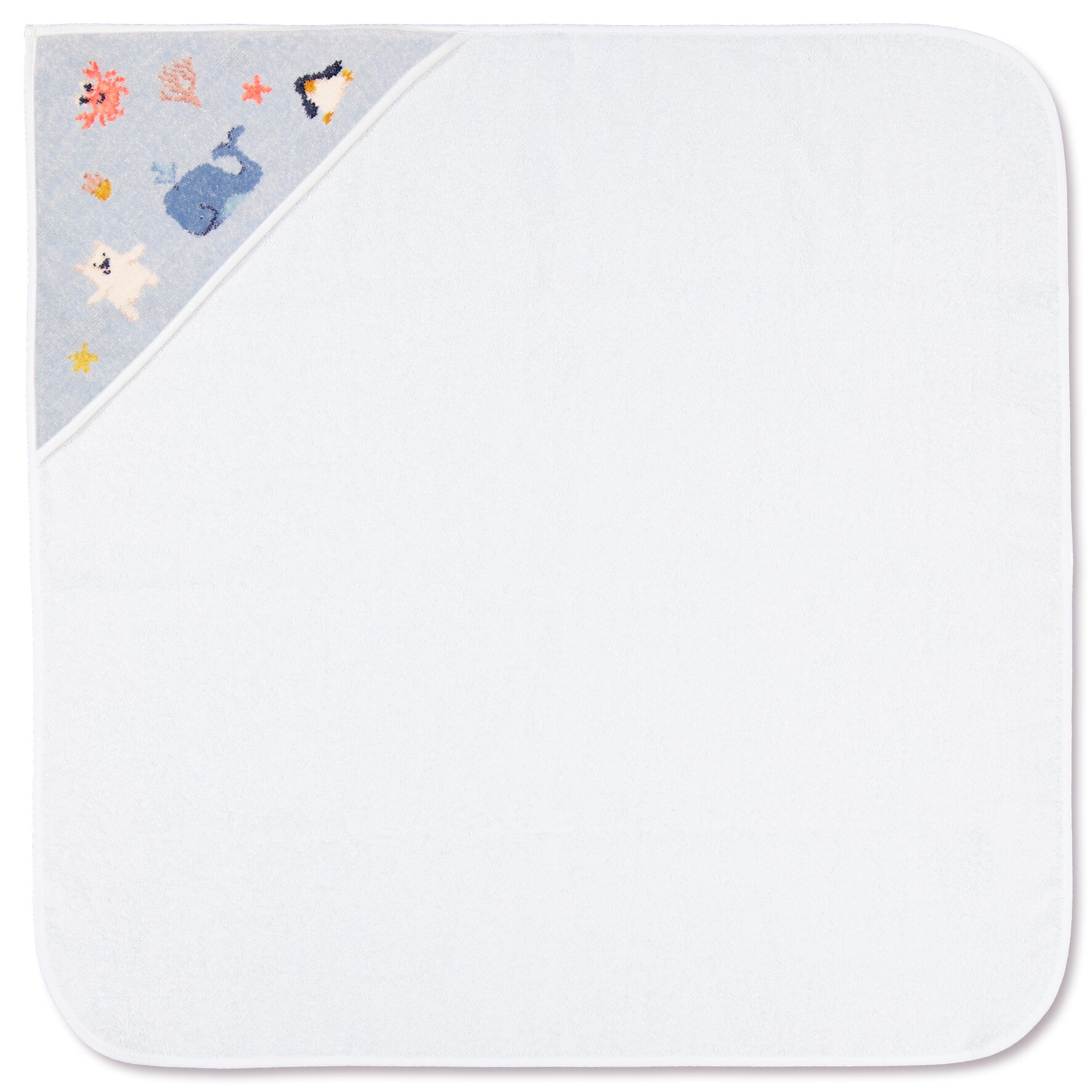 FEILER Bath Towel from the POLAR FRIENDS collection in white, size 80 × 80 cm, made from Original FEILER chenille in Germany.