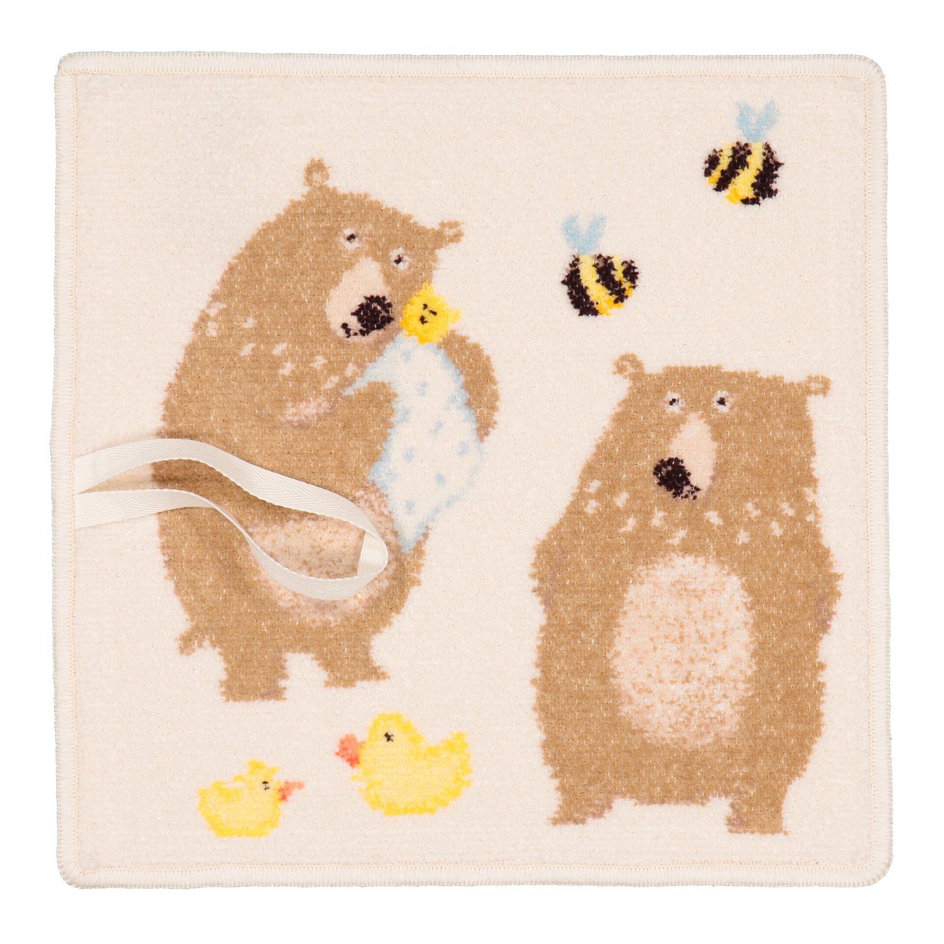 FEILER Pacifier Cloth from the BEN BEAR FAMILY SCHNULLERTUCH collection, size 25 × 25 cm, made from Original FEILER chenille in Germany.
