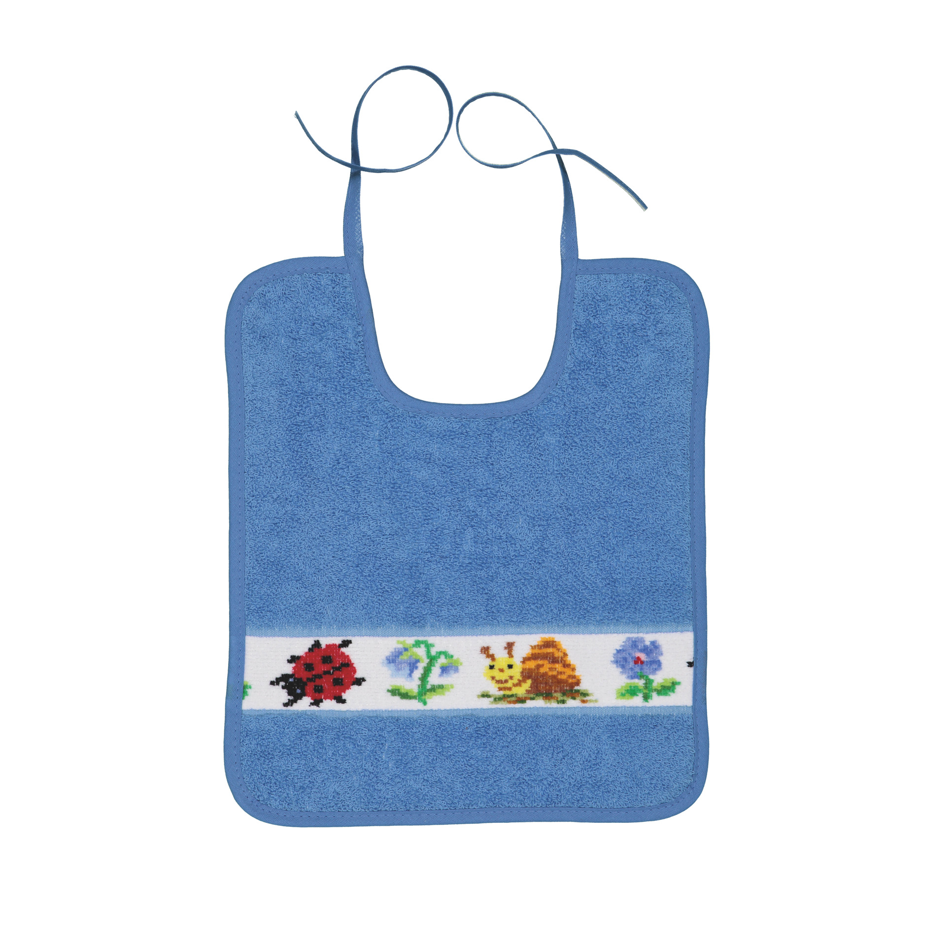 PAULI Lätzchen azur  25 x 30 cm – Luxuriöses FEILER Lätzchen in der Größe 25 × 30 cm aus Original FEILER-Chenille, Made in Germany.