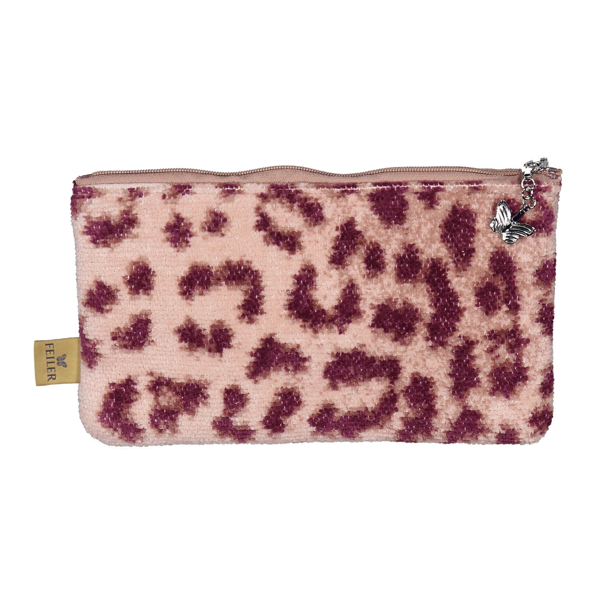 Exclusive FEILER toiletry bag WILD, 14 x 5 cm, made from Original FEILER chenille, Made in Germany.