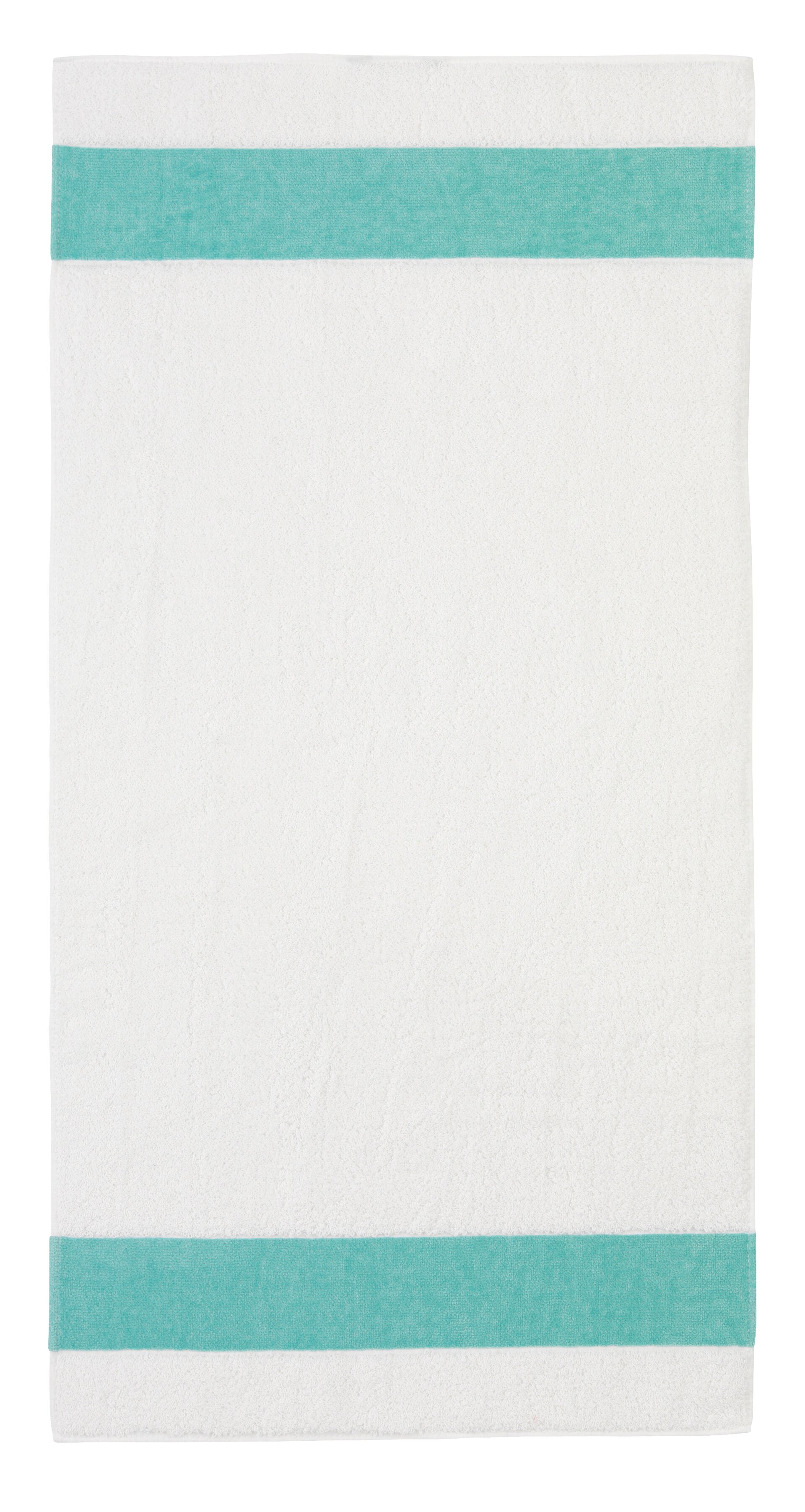 EXCLUSIV Handtuch 50 x 100 cm Frottier türkis – Luxuriöses FEILER Handtuch in der Größe 50 × 100 cm aus Frottier mit Original FEILER-Chenille-Bordüre, Made in Germany.