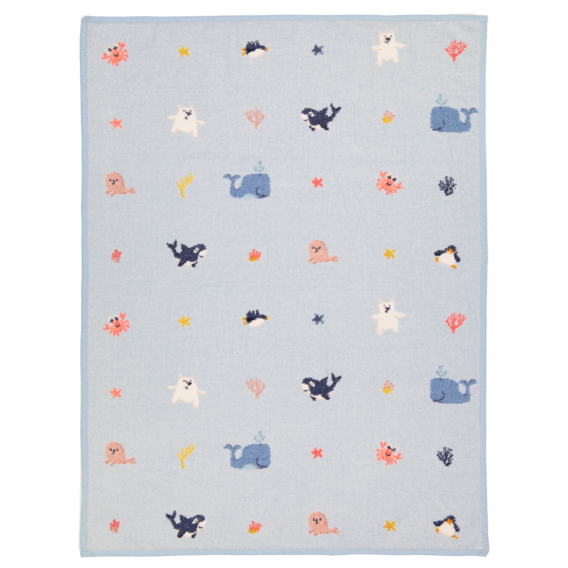 FEILER Baby Blanket from the POLAR FRIENDS collection, size 75 × 100 cm, made from Original FEILER chenille in Germany.