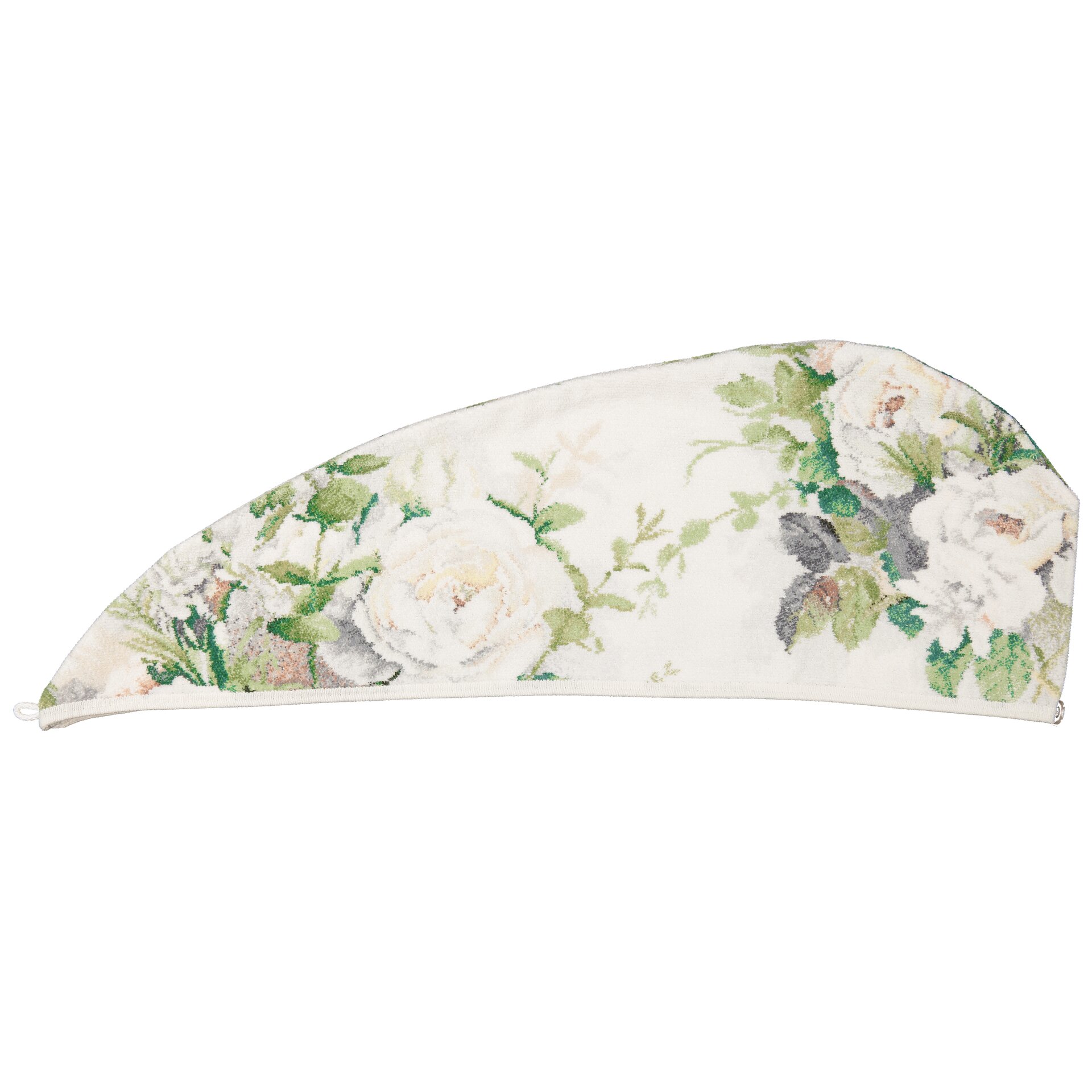 Florales Chenille-Handtuchturban aus Baumwolle – Luxuriöser FEILER Handtuch-Turban der Kollektion JULIETTE LEGEWARE TURBAN aus Original FEILER-Chenille, Made in Germany.