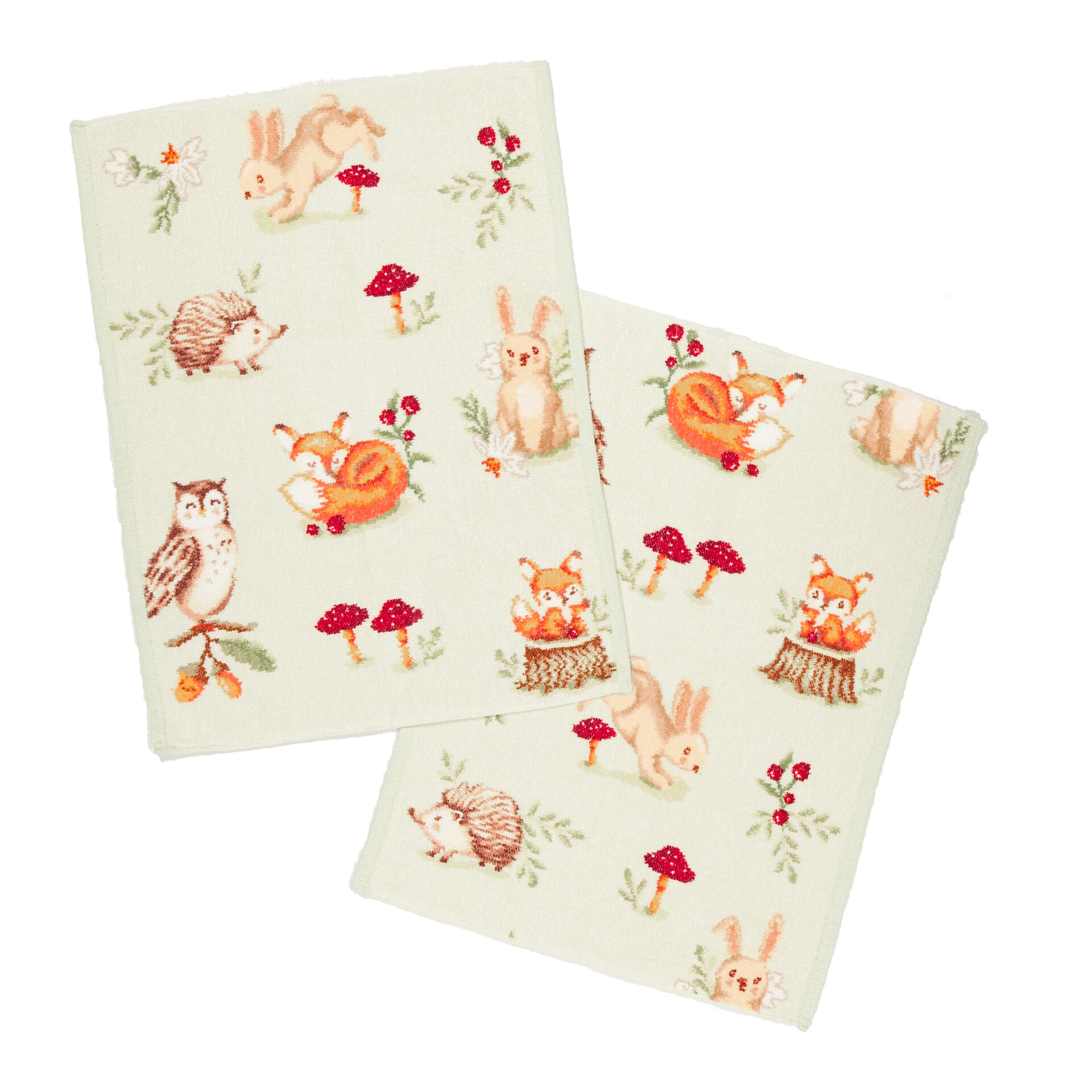 Kinderhandtuch mit Waldtieren – Luxuriöses FEILER Handtuch der Kollektion FOREST TALES LEGEWARE aus Original FEILER-Chenille, Made in Germany.