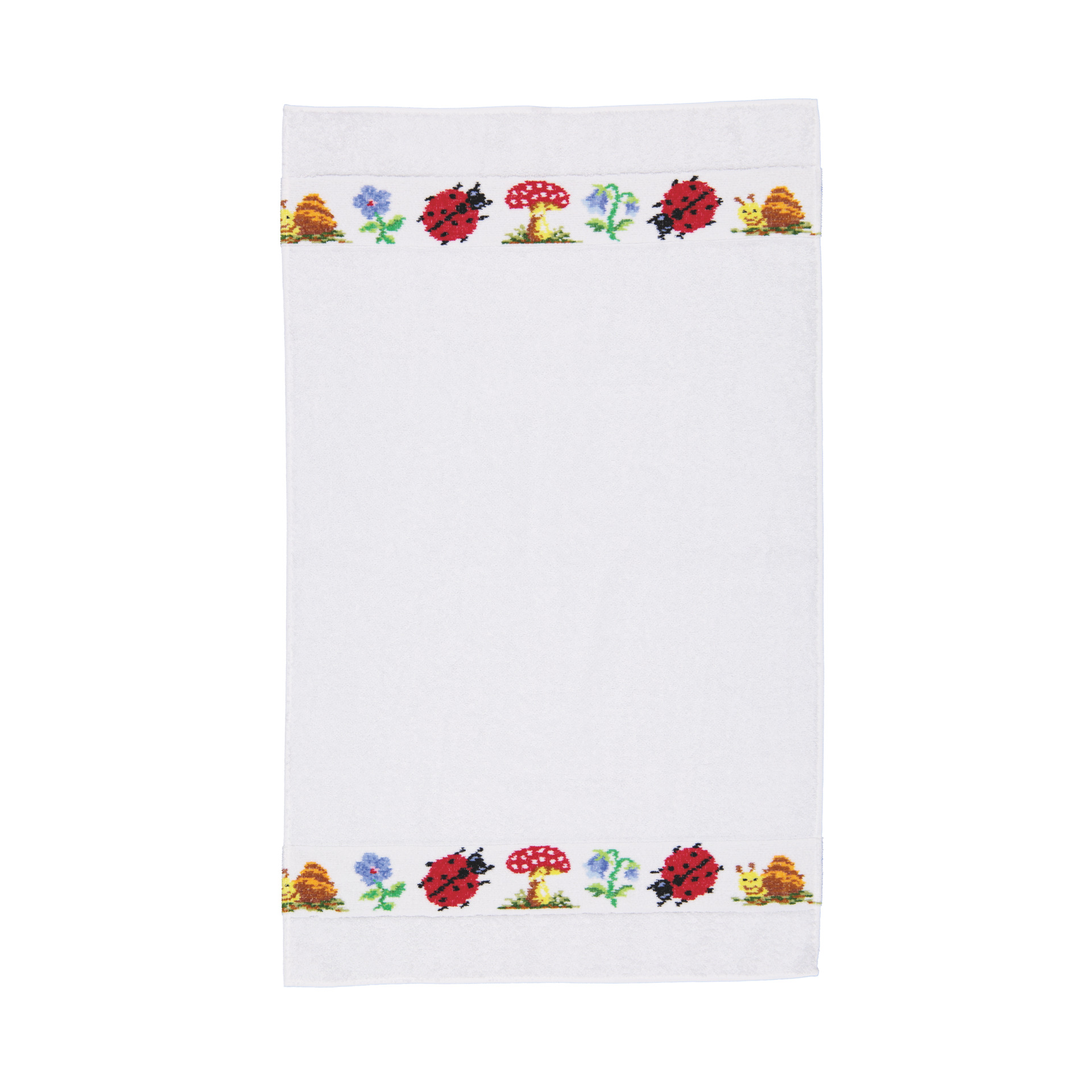PAULI Frottier Handtuch 50 × 80 cm Weiß – Luxuriöses FEILER Handtuch aus Frottier mit Original FEILER-Chenille-Bordüre, Made in Germany.