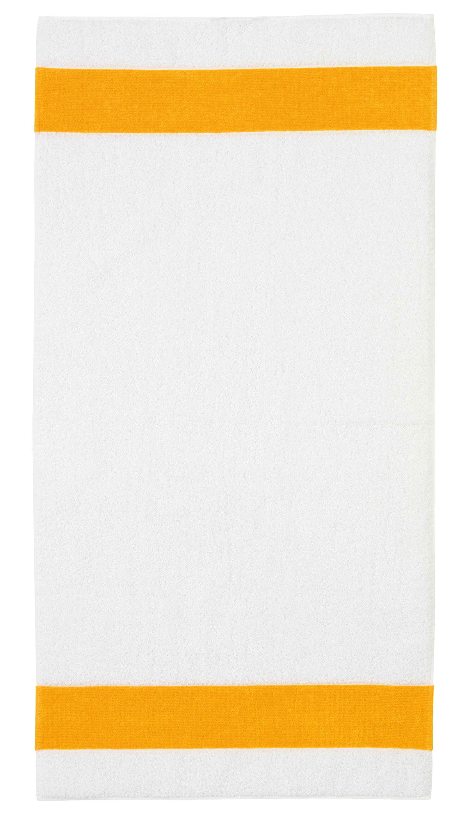 EXCLUSIV Handtuch 50 x 100 cm Frottier sonne – Luxuriöses FEILER Handtuch in der Größe 50 × 100 cm aus Frottier mit Original FEILER-Chenille-Bordüre, Made in Germany.
