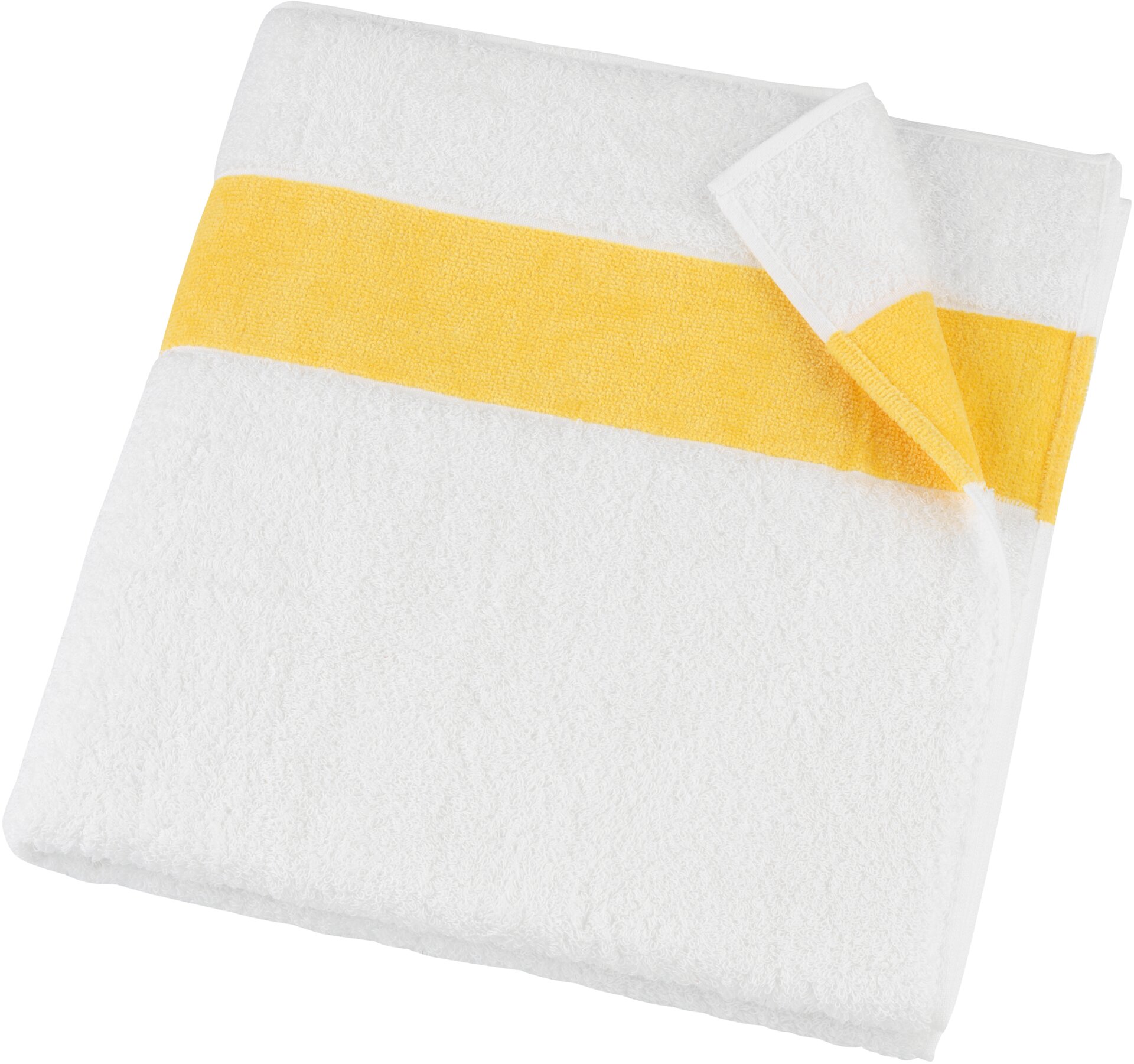 Premium FEILER bath towel, Yellow, 68 x 150 cm, made from premium terry cotton with an Original FEILER chenille border, crafted in Germany.
