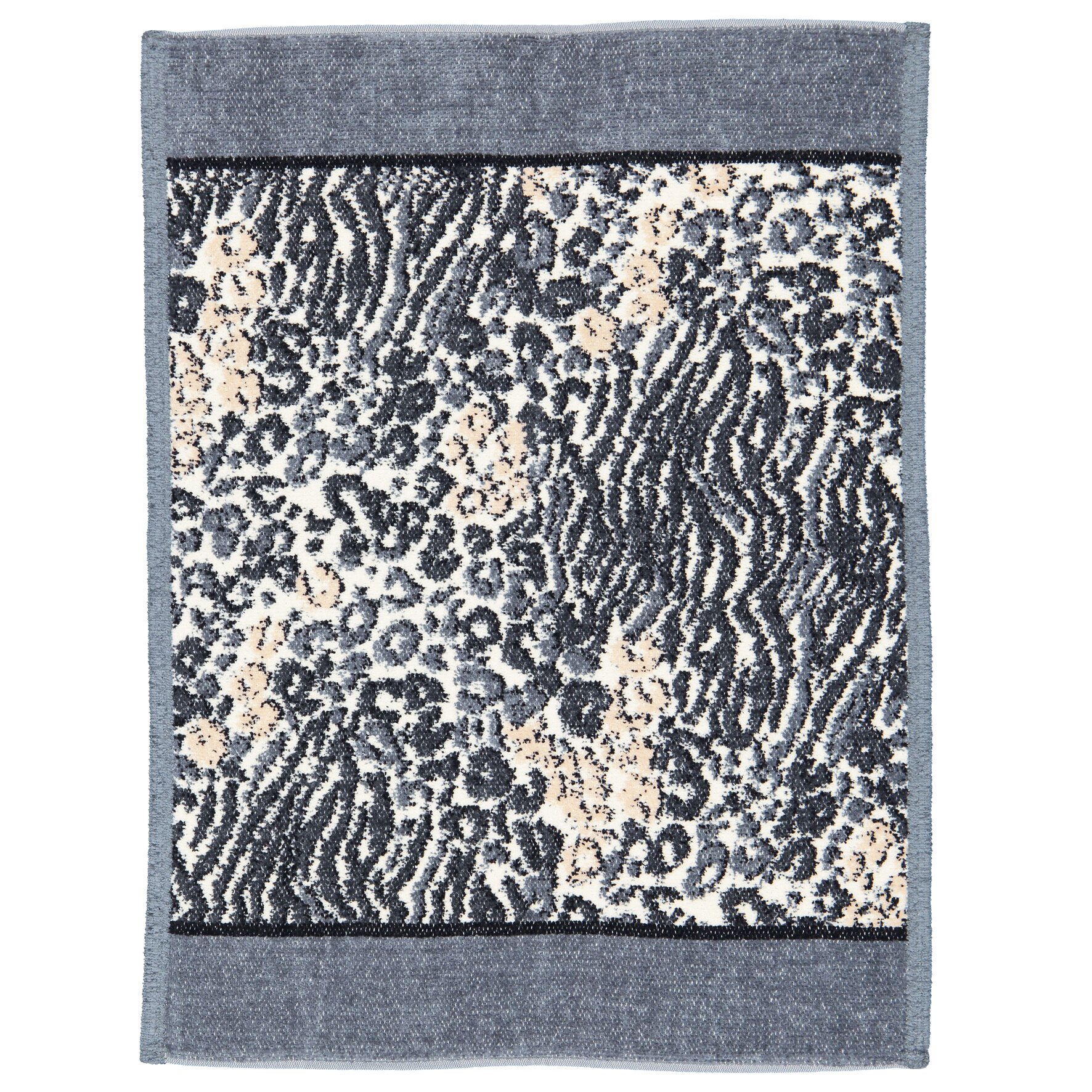 ANIMAL Chenille Gästehandtuch 37 × 50 cm Grafit – Luxuriöses FEILER Handtuch in Grau aus Original FEILER-Chenille, Made in Germany.
