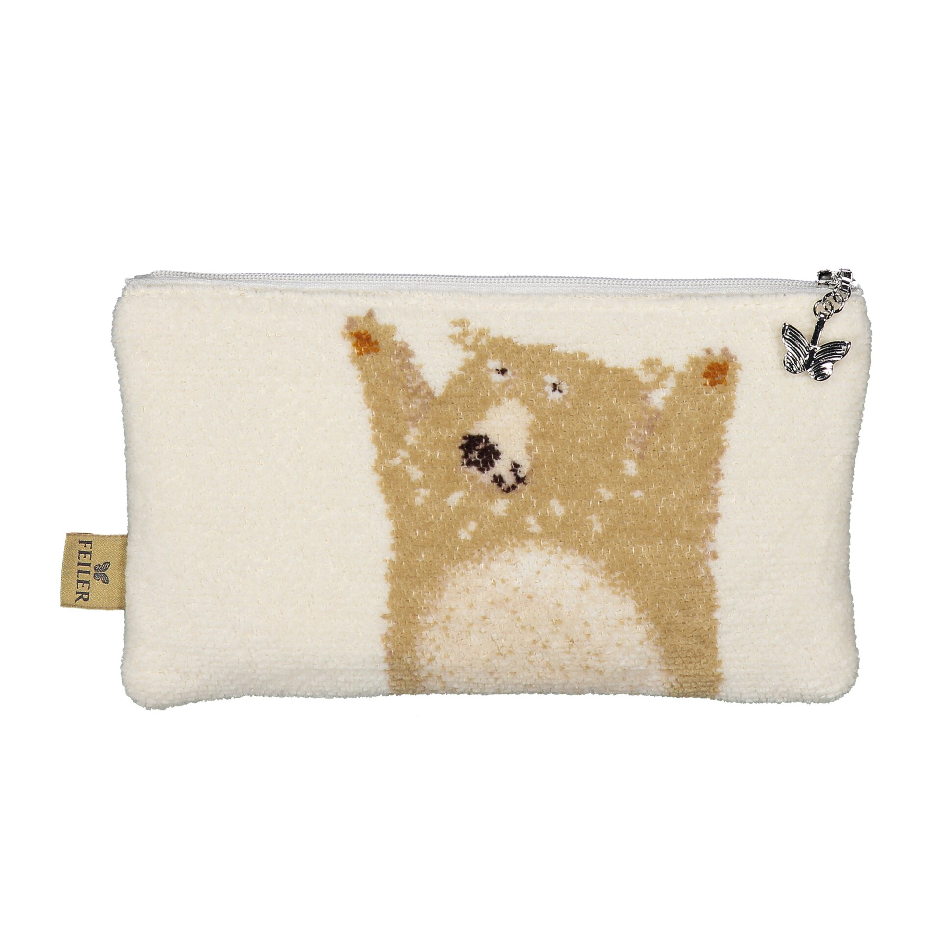Exclusive FEILER toiletry bag BEN, 14 x 5 cm, made from Original FEILER chenille, Made in Germany.