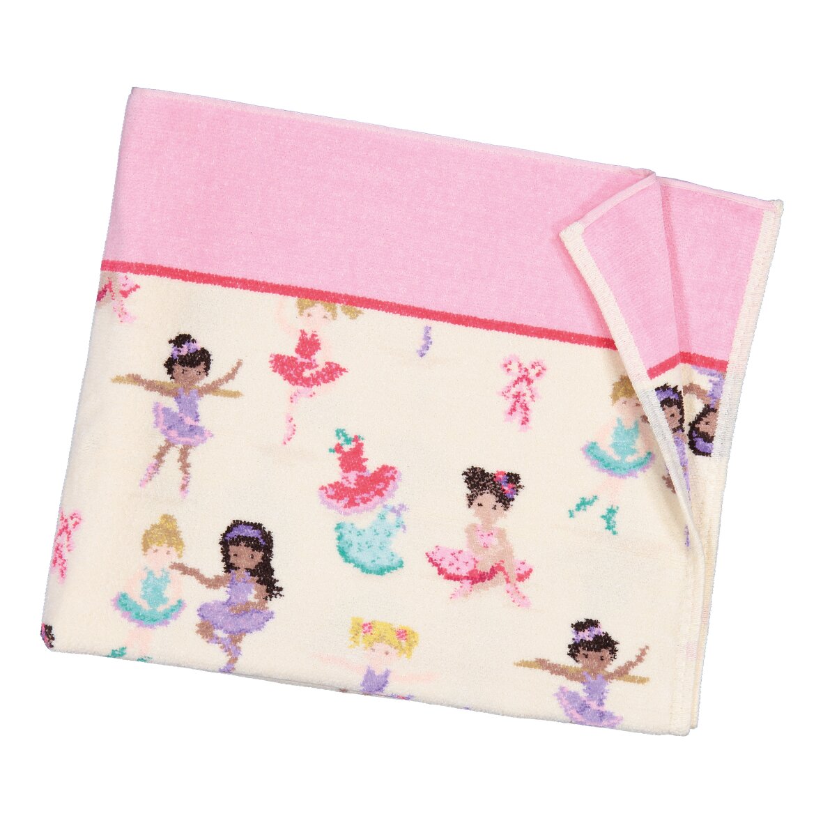 BALLERINA Chenille Kinder-Badetuch 75 × 125 cm – Luxuriöses FEILER Badetuch aus Original FEILER-Chenille, Made in Germany.