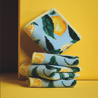 Headerbild der FEILER LEMONS AND LEAVES Kollektion.