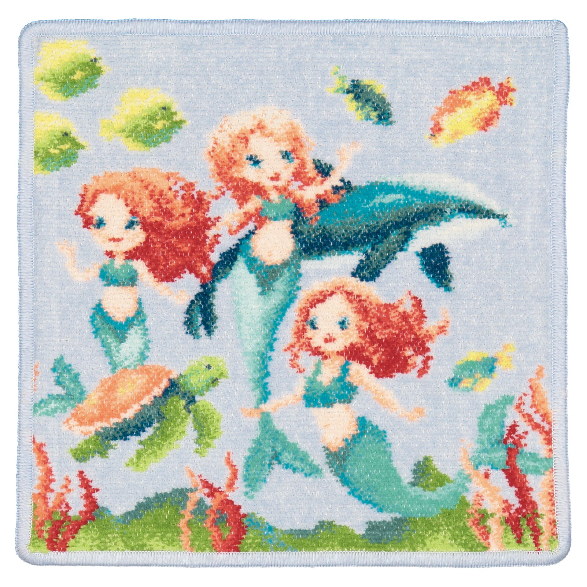 FEILER Face Cloth from the MERMAID DREAMS collection in arctic, size 25 × 25 cm, made from Original FEILER chenille in Germany.