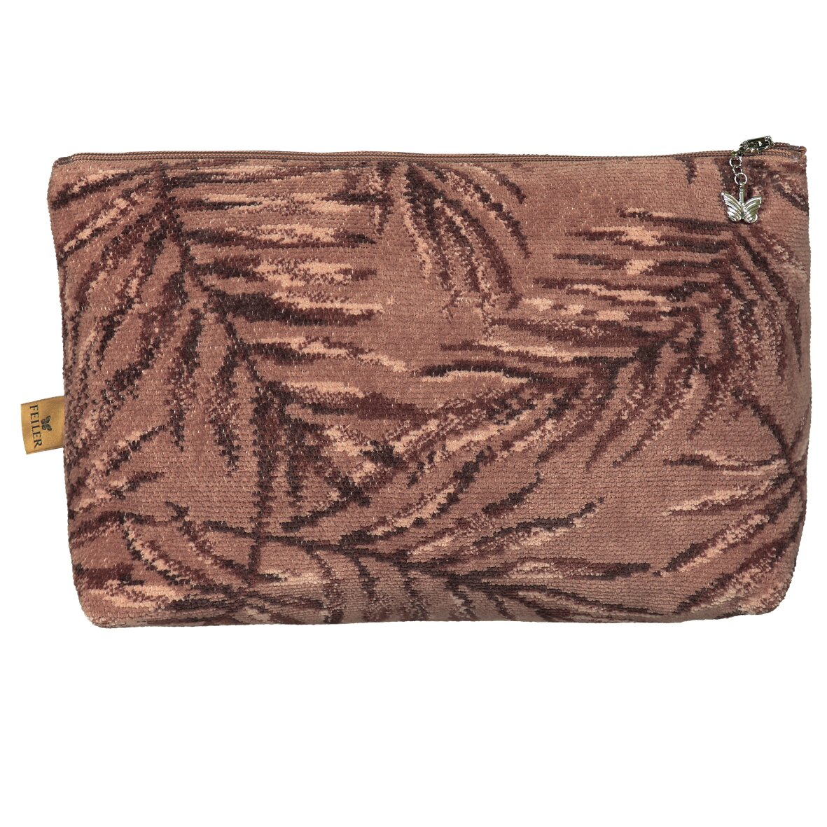Large FEILER toiletry bag from the OASIS NIGHTS collection, size 33 × 19 × 10 cm, with an Original FEILER chenille exterior made in Germany.