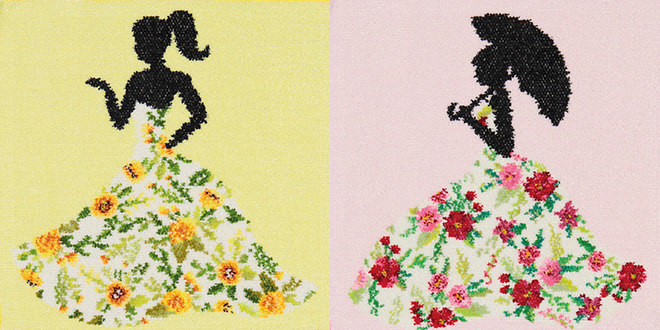 Souvenir-Motiv der FEILER MISS FLOWER Kollektion.