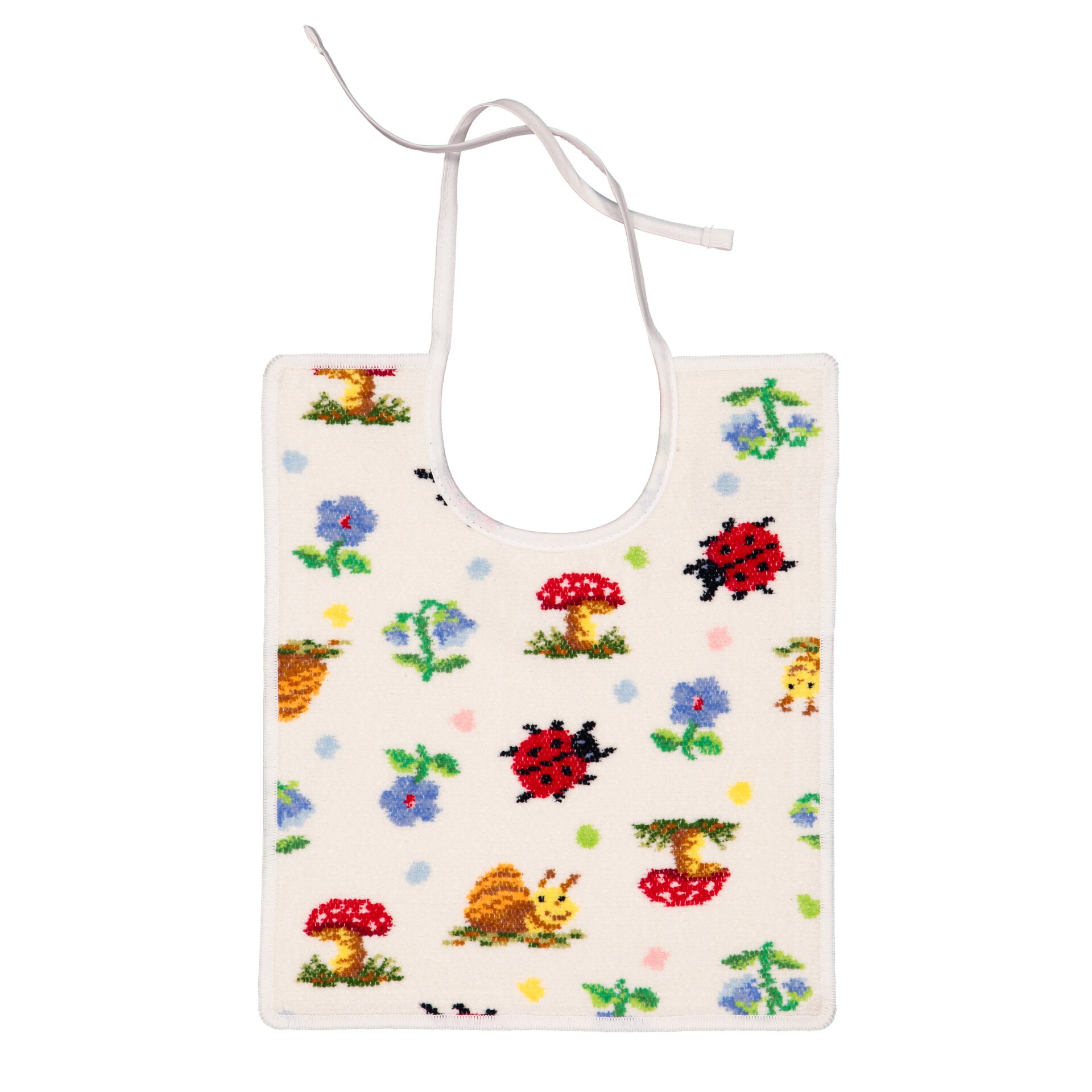 PAULI Frottier Lätzchen  25 x 30 cm – Luxuriöses FEILER Lätzchen in der Größe 25 × 30 cm aus Frottier mit Original FEILER-Chenille-Bordüre, Made in Germany.