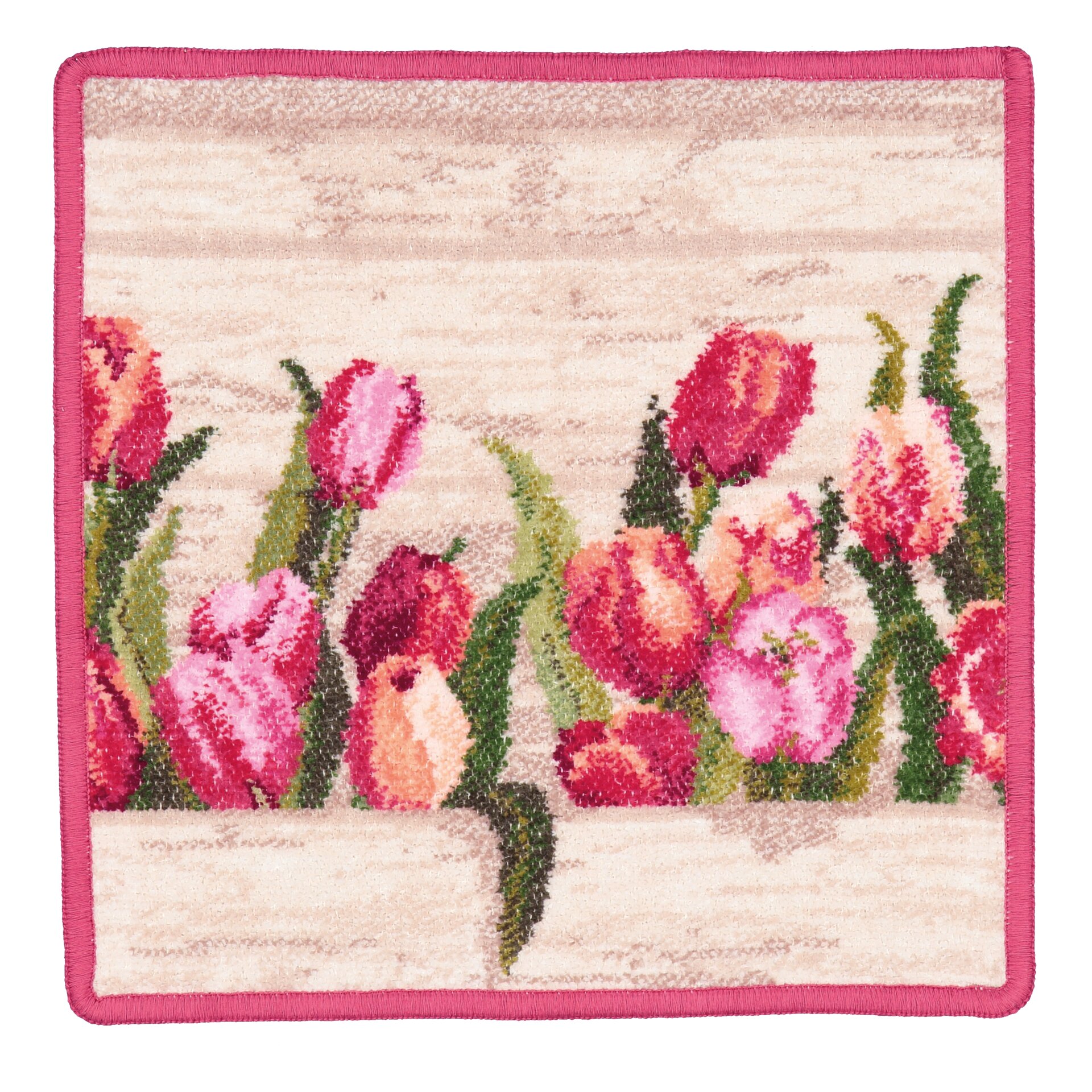 AMSTERDAM Chenille Gesichtstuch 25 × 25 cm Rot – Luxuriöses FEILER Gesichtstuch aus Original FEILER-Chenille, Made in Germany.