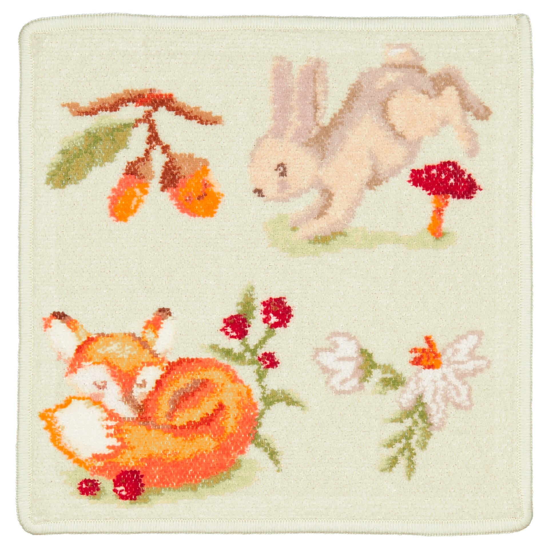 FOREST Chenille Pflegetuch 25 × 25 cm Weiß – Luxuriöses FEILER Handtuch aus Original FEILER-Chenille, Made in Germany.