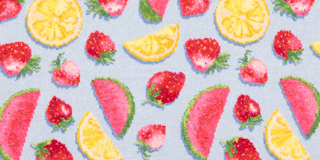 Souvenir-Motiv der FEILER SUMMER FRUITS Kollektion.