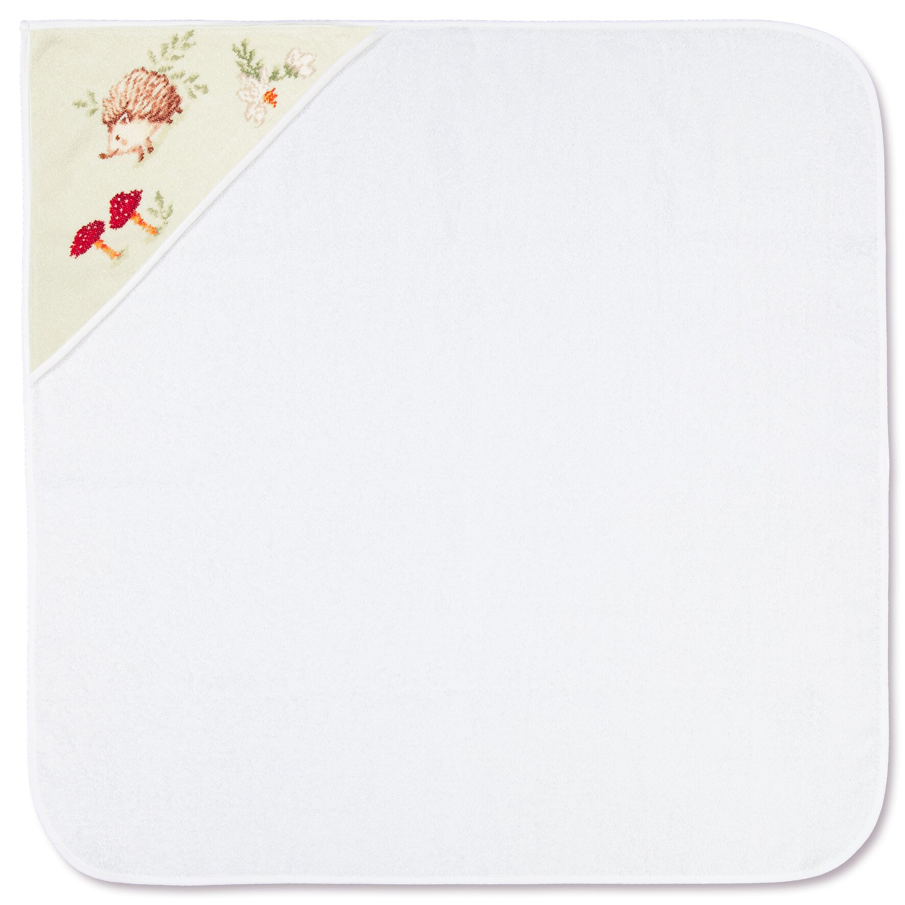 FEILER Bath Towel from the FOREST TALES collection in white, size 80 × 80 cm, made from Original FEILER chenille in Germany.
