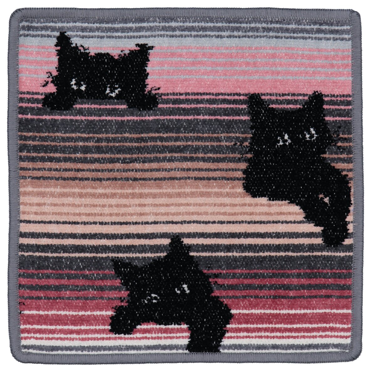 Luxury FEILER face cloth BLACK, Black, 25 x 25 cm, made from Original FEILER chenille, Made in Germany.