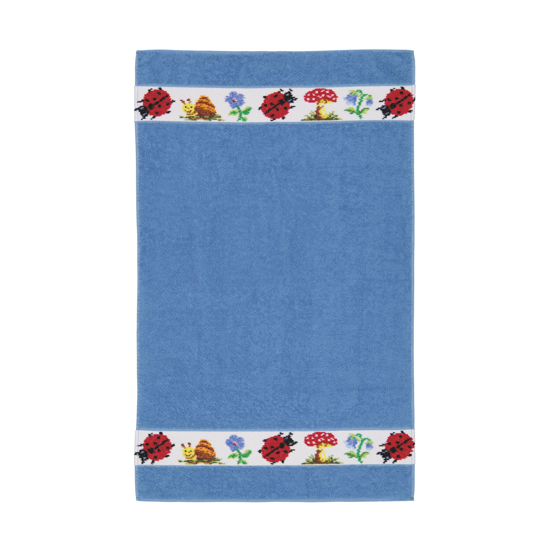 PAULI Frottier Handtuch 50 × 80 cm azur – Luxuriöses FEILER Handtuch aus Frottier mit Original FEILER-Chenille-Bordüre, Made in Germany.