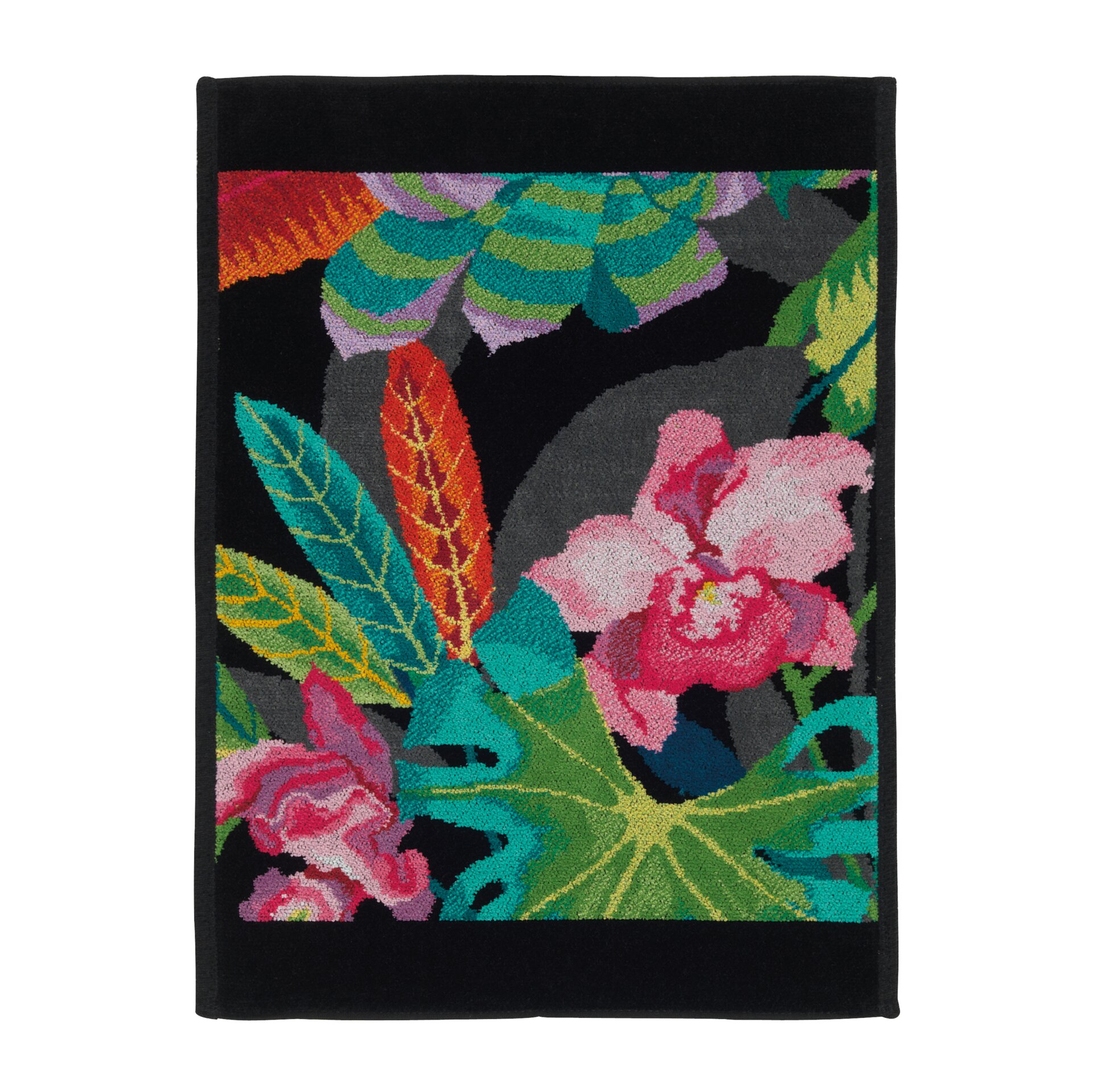 RAINFOREST Chenille Gästehandtuch 37 × 50 cm Schwarz – Luxuriöses FEILER Handtuch aus Original FEILER-Chenille, Made in Germany.