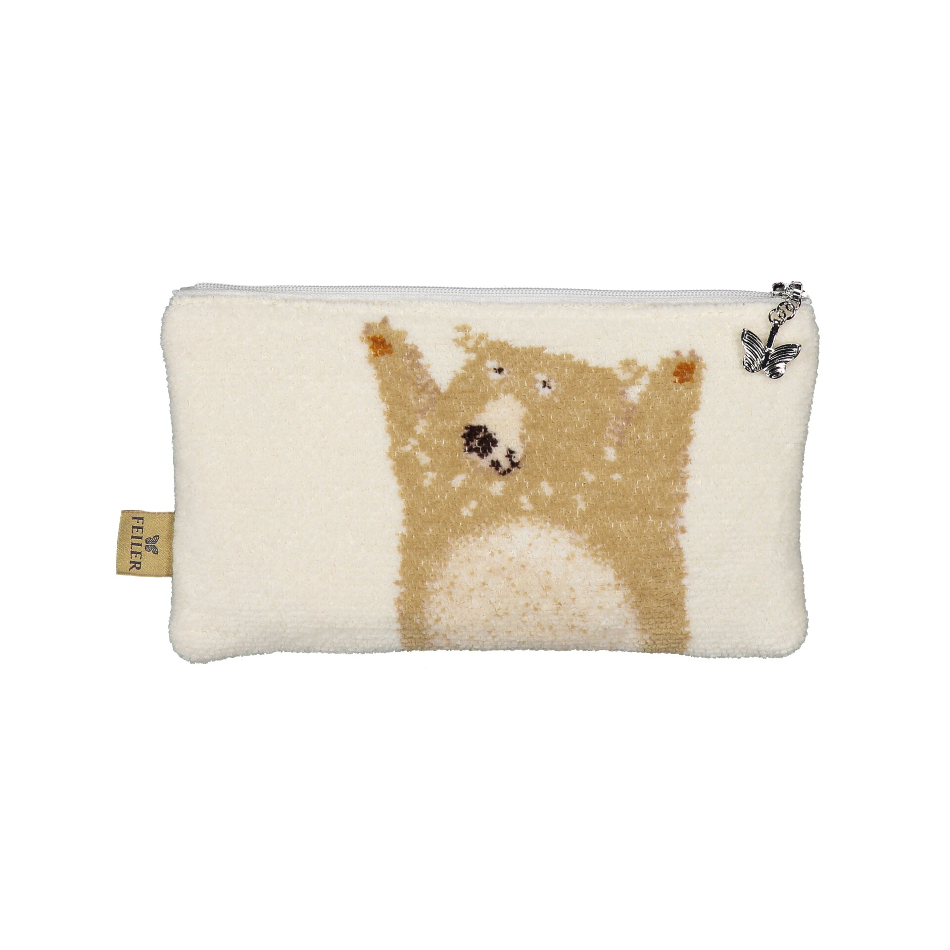 Exclusive FEILER toiletry bag BEN, 14 x 5 cm, made from Original FEILER chenille, Made in Germany.