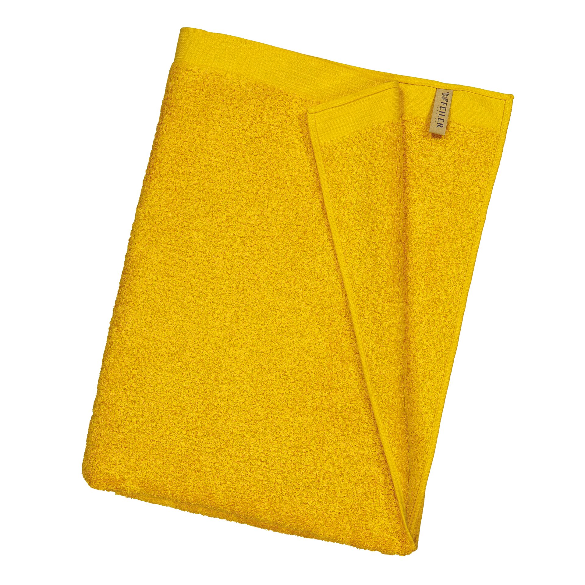 Bright yellow fabric with a smooth, textured finish. A label with the name 'Stella' is attached.