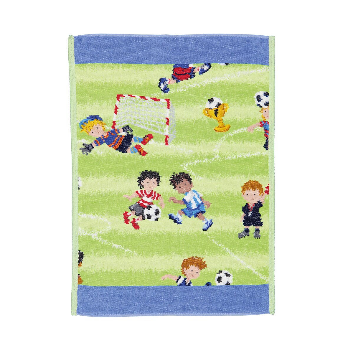 SOCCER Chenille Gästehandtuch 37 × 50 cm Blau – Luxuriöses FEILER Handtuch aus Original FEILER-Chenille, Made in Germany.