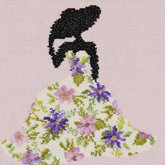 Souvenir-Motiv der FEILER MISS FLOWER Kollektion.