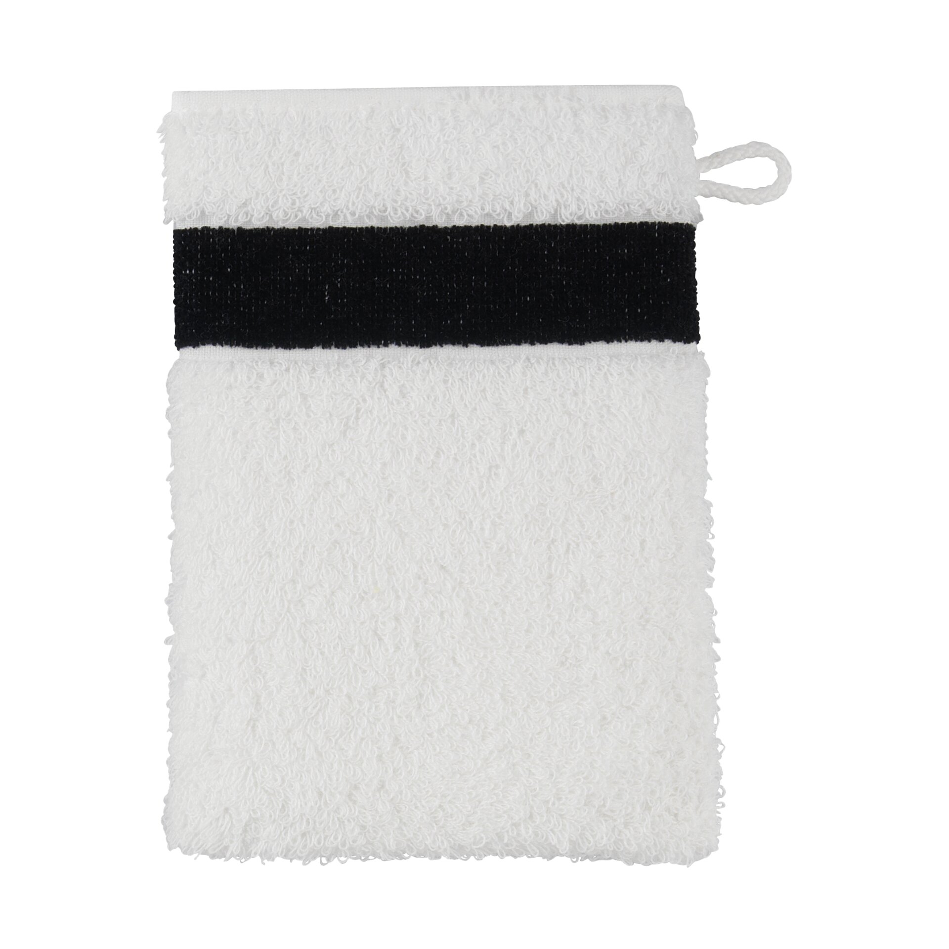EXCLUSIV Waschhandschuh 15 x 20 cm Frottier schwarz – Luxuriöser FEILER Waschhandschuh in der Größe 15 × 20 cm aus Frottier mit Original FEILER-Chenille-Bordüre, Made in Germany.