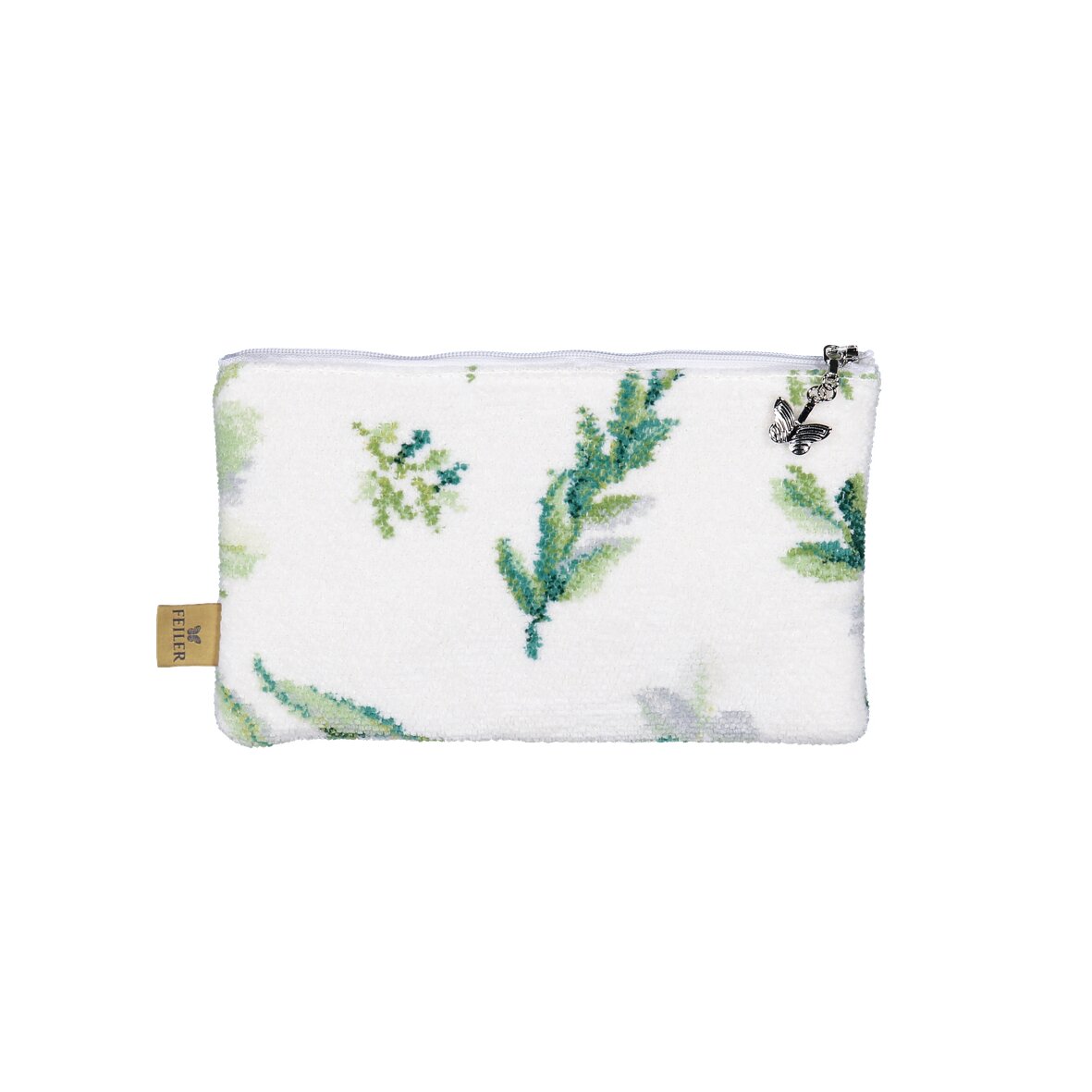 GENTLE Chenille Schmink-Tasche 21 × 14 × 5 cm – Luxuriöse FEILER Kosmetiktasche aus Original FEILER-Chenille, Made in Germany.
