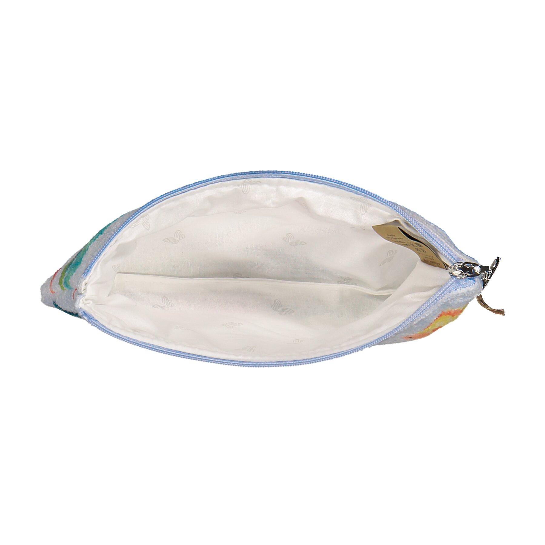 Interior view of the FEILER Large Cosmetic Bag from the MERMAID DREAMS collection, size 21 × 14 × 5 cm, made from Original FEILER chenille in Germany.