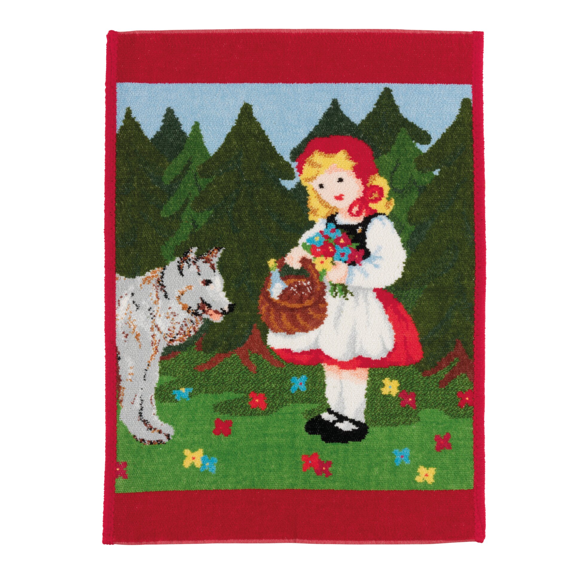 ROTKAEPPCHEN Chenille Gästehandtuch 37 × 50 cm Rot – Luxuriöses FEILER Handtuch aus Original FEILER-Chenille, Made in Germany.
