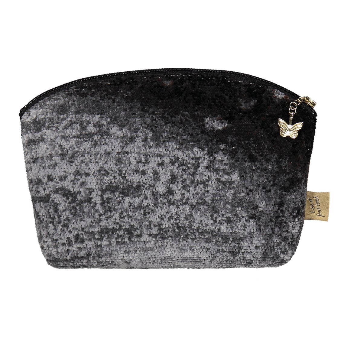 FEILER Cosmetic Bag from the GOLDEN FRAGMENTS collection, size 21 × 14 × 5 cm, made from Original FEILER chenille in Germany, product image.