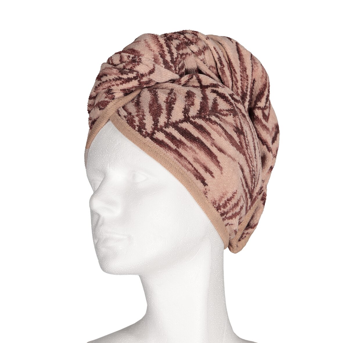 FEILER hand towel turban from the DESERT PALMS collection in one size, made from Original FEILER chenille in Germany.