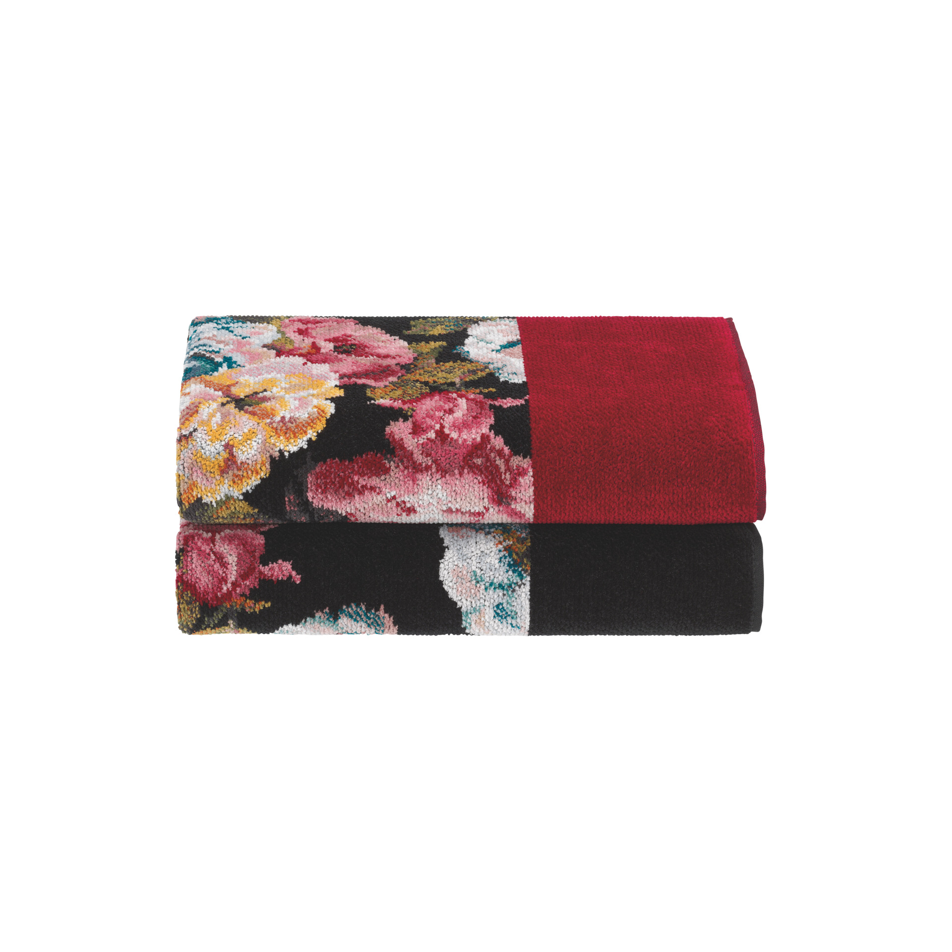 Luxus Handtuch mit Blumenmuster – Luxuriöses FEILER Handtuch der Kollektion ROSE DREAM LEGEWARE aus Original FEILER-Chenille, Made in Germany.